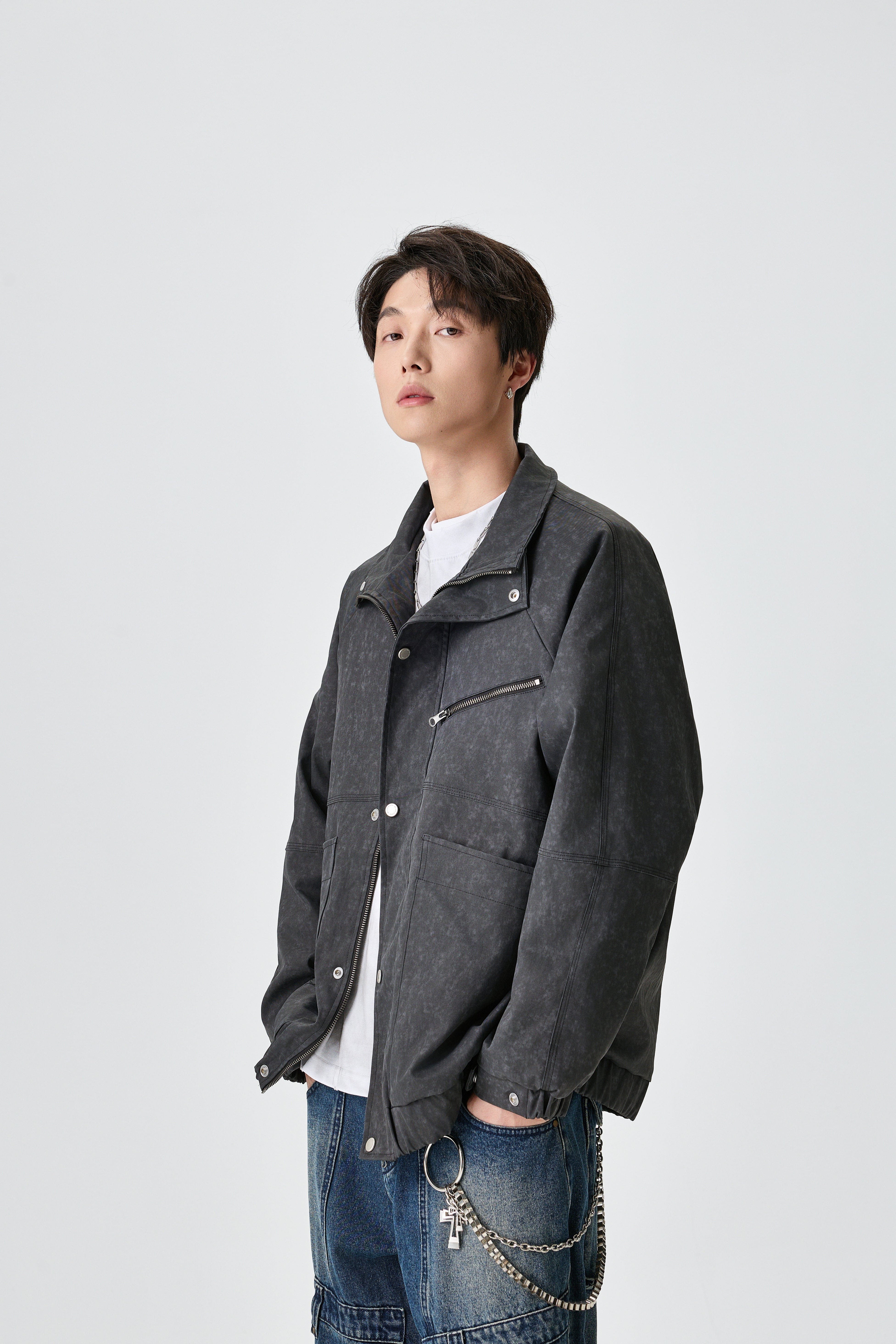 Weezy Relaxed Fit Dark Grey Jacket