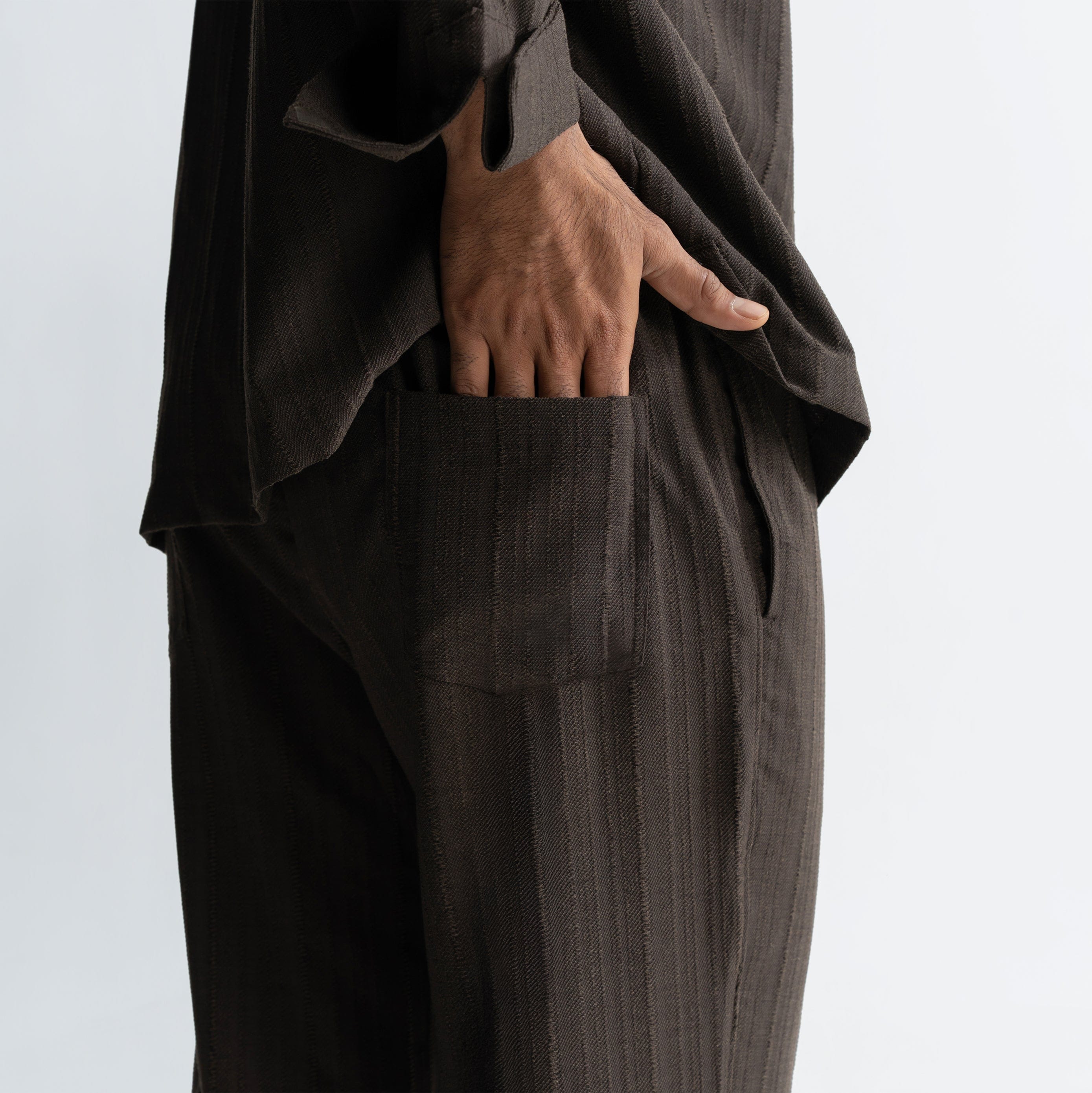 Warping Theories TWINE PANTS - BROWN