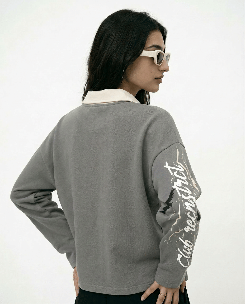 Recnstrct Dustborn sweatshirt - Steel grey