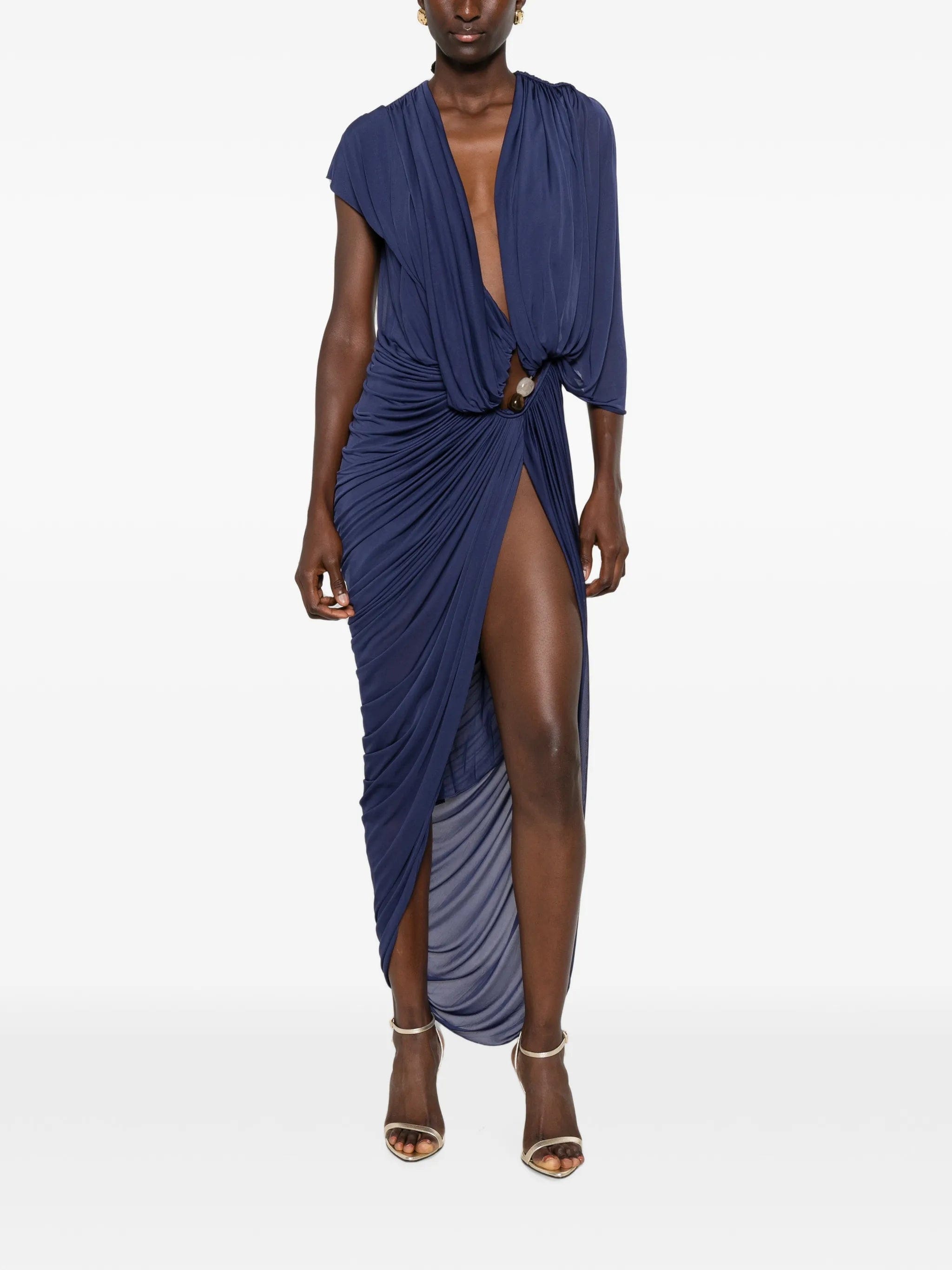 Christopher Esber Helix crystal - draped maxi dress