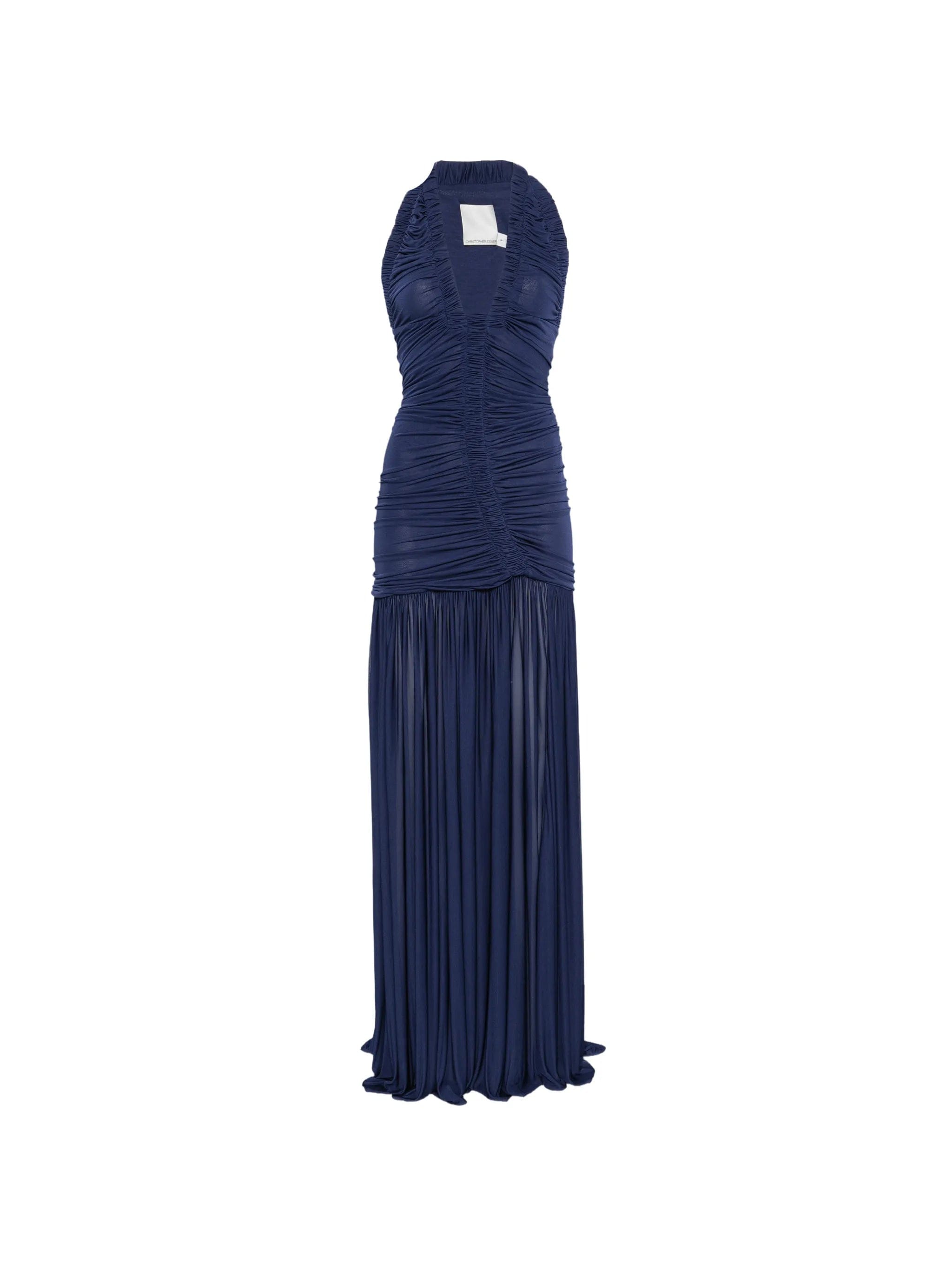 Christopher Esber Orion ruched V - neck maxi dress