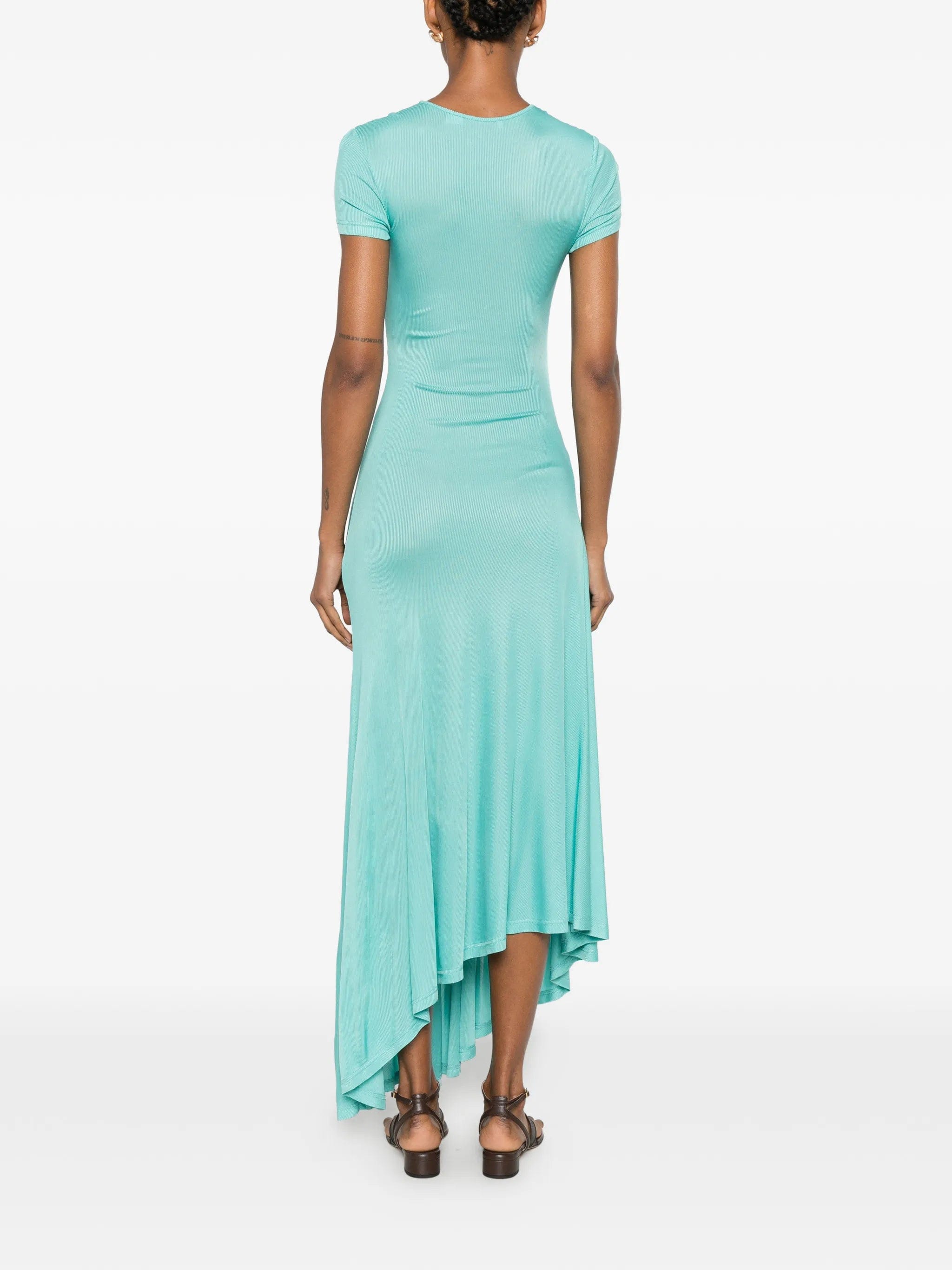 Christopher Esber paisley - lace ribbed dress