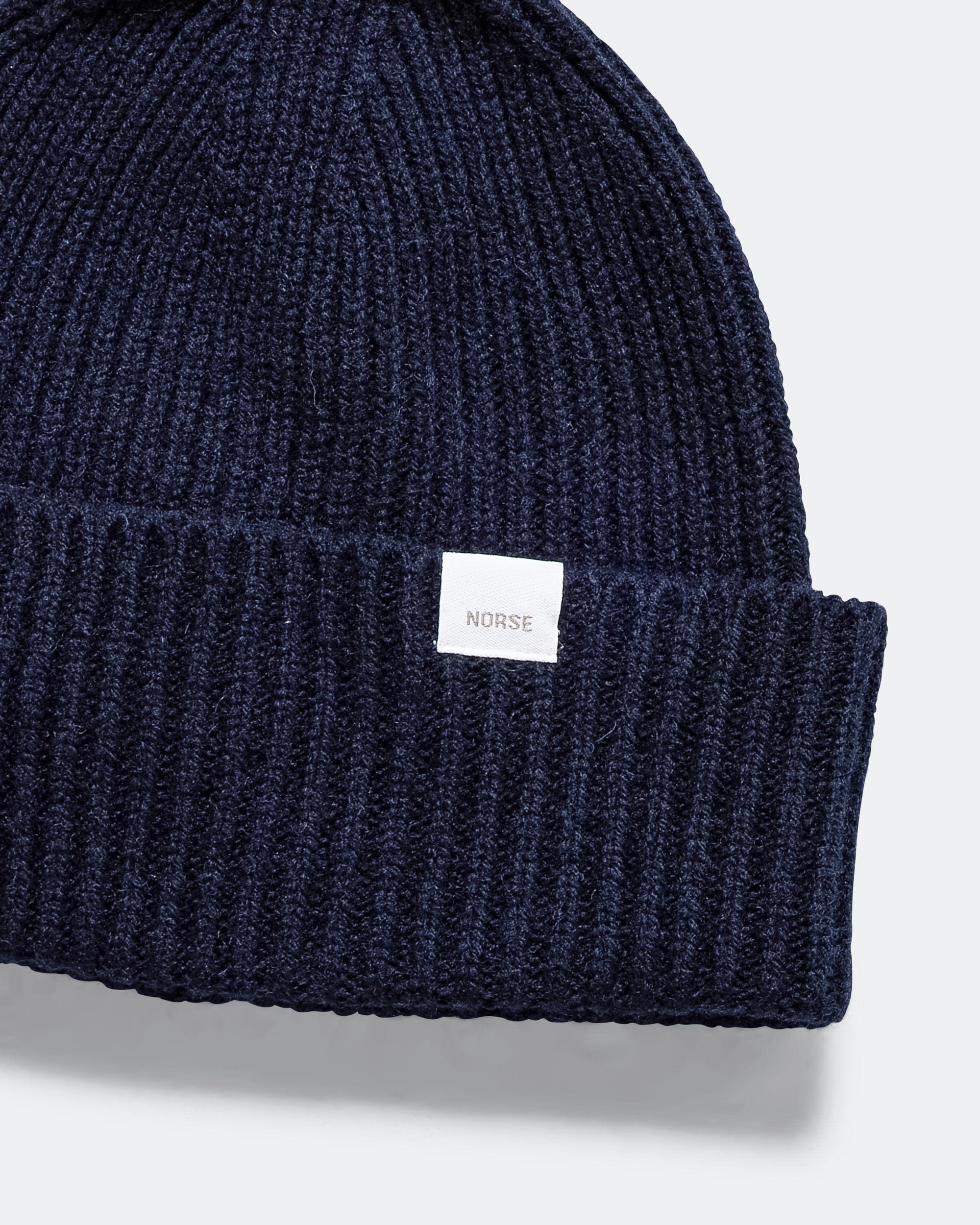 Norse Projects Standard Merino Lambswool Beanie - Dark Navy