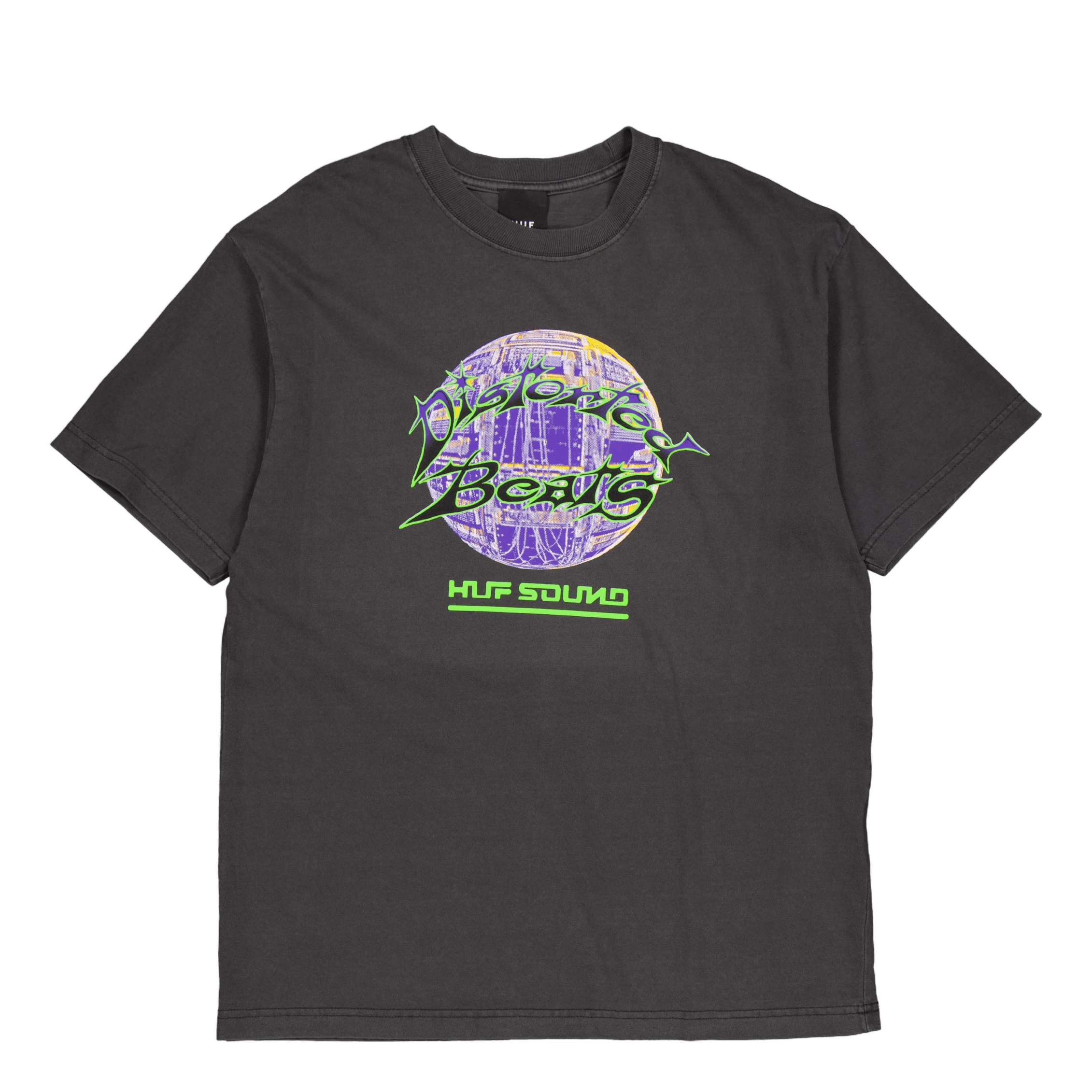 HUF Distorted Washed S/s T-Shirt Washed Black