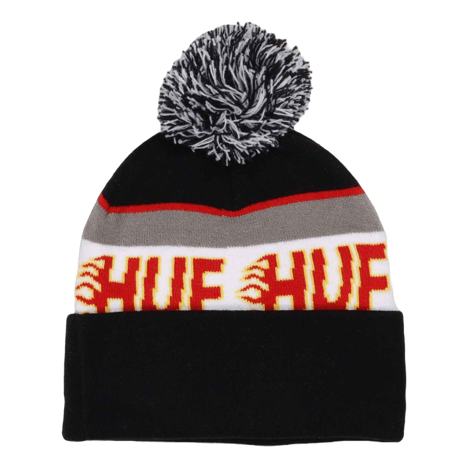 HUF Enforcer Pom Beanie Black