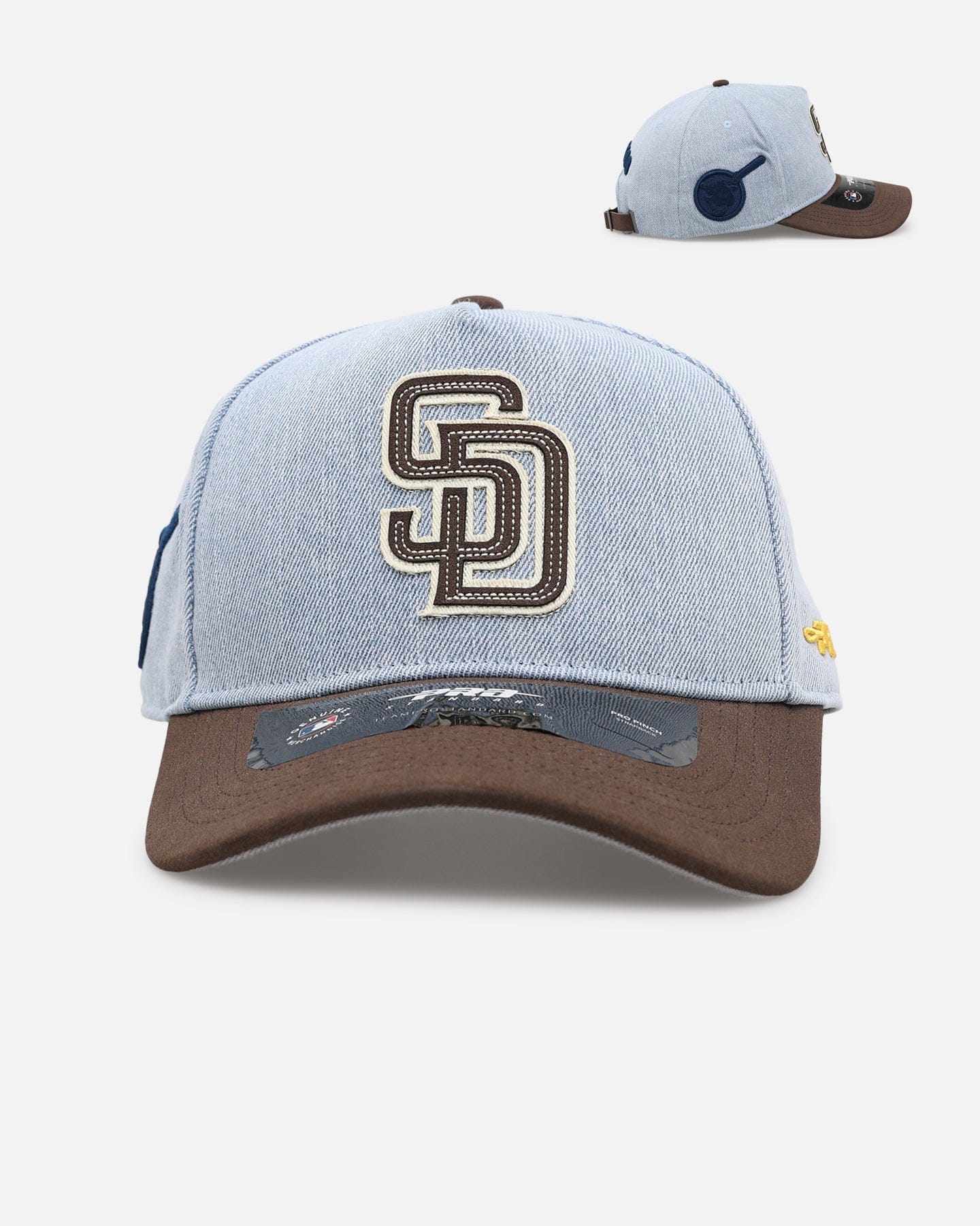 PRO Standard San Diego Padres Denim Suede Pro Pinch Strapback Denim