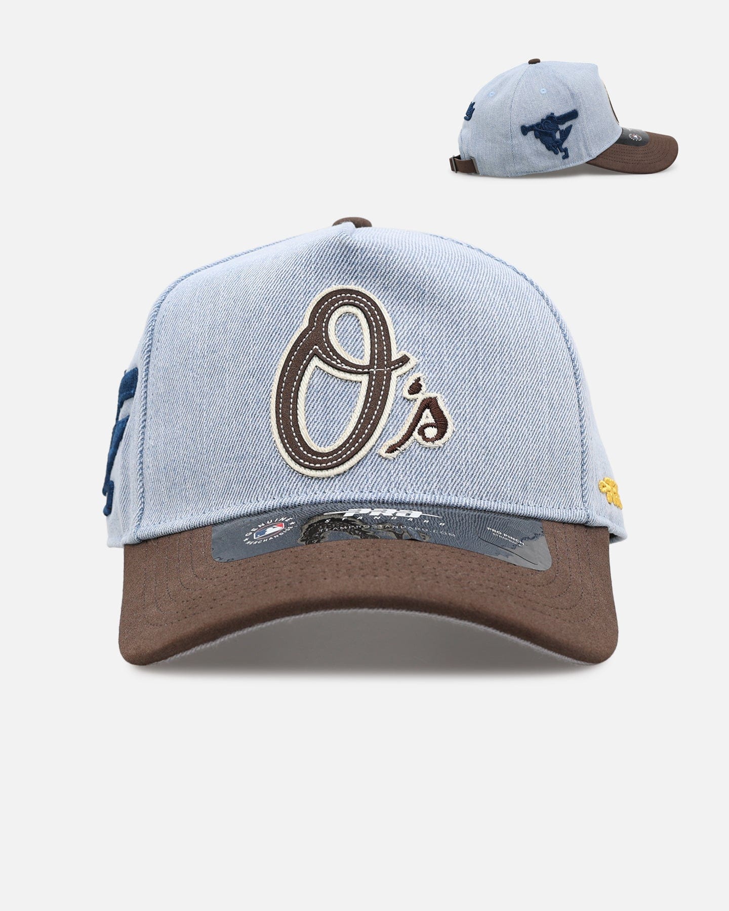PRO Standard Baltimore Orioles Denim Suede Pro Pinch Strapback Denim
