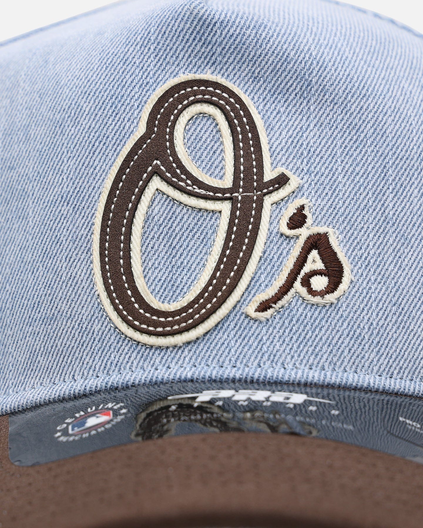 PRO Standard Baltimore Orioles Denim Suede Pro Pinch Strapback Denim