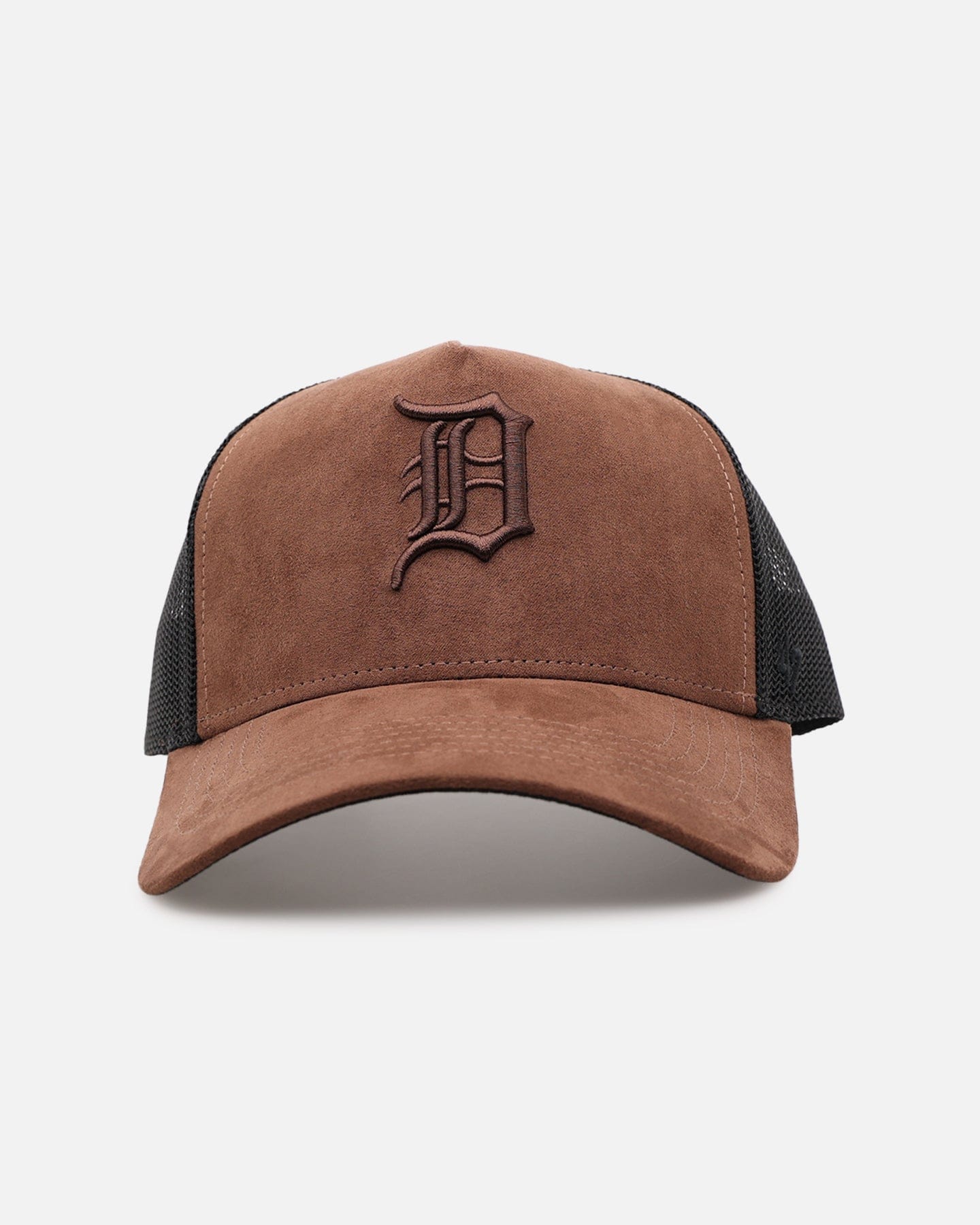 47 Brand Detroit Tigers Tonal Suede '47 Offside Trucker Snapback Chocolate