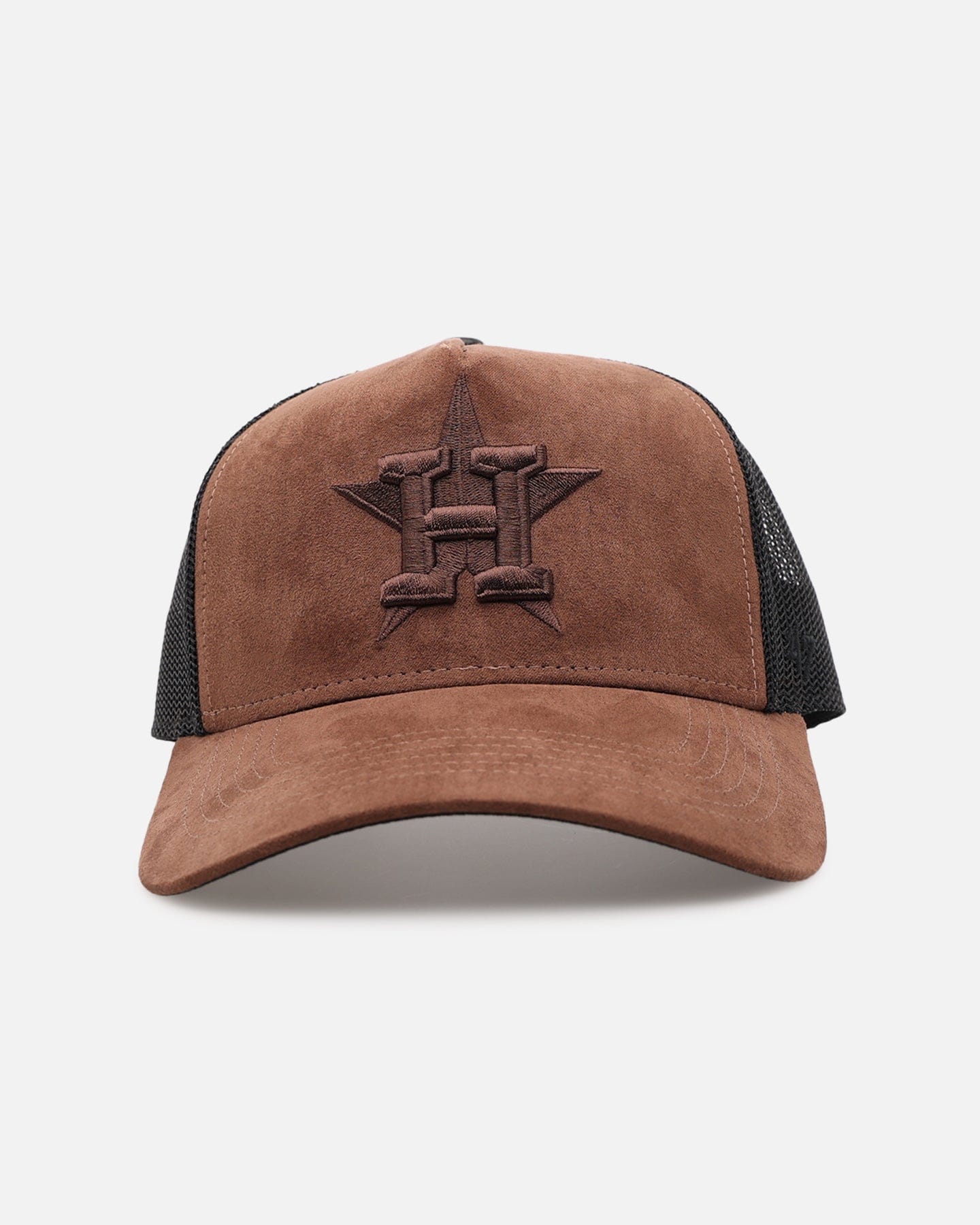 47 Brand Houston Astros Tonal Suede '47 Offside Trucker Snapback Chocolate