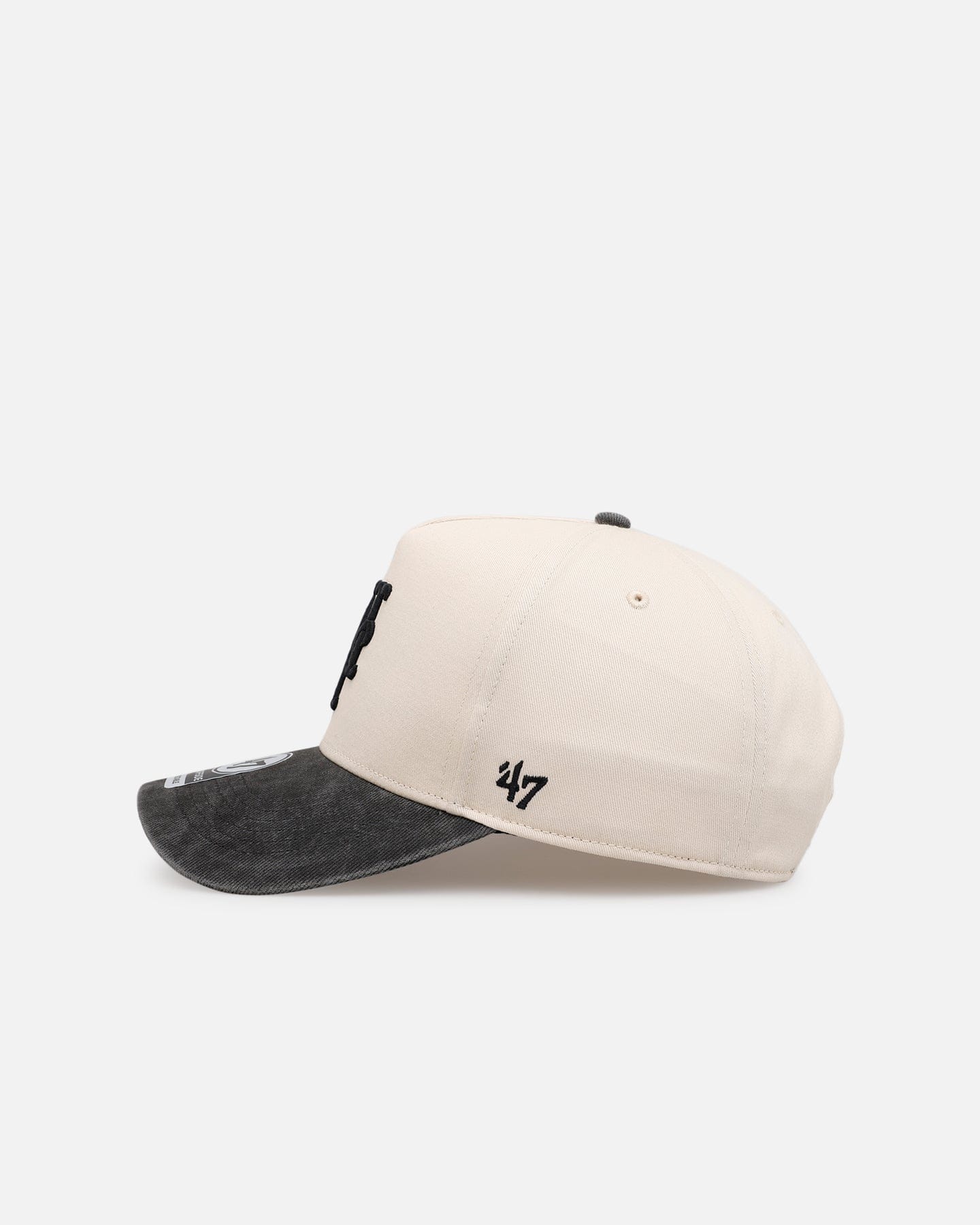 47 Brand New York Mets Washed Black Visor 47 Offside Snapback Natural