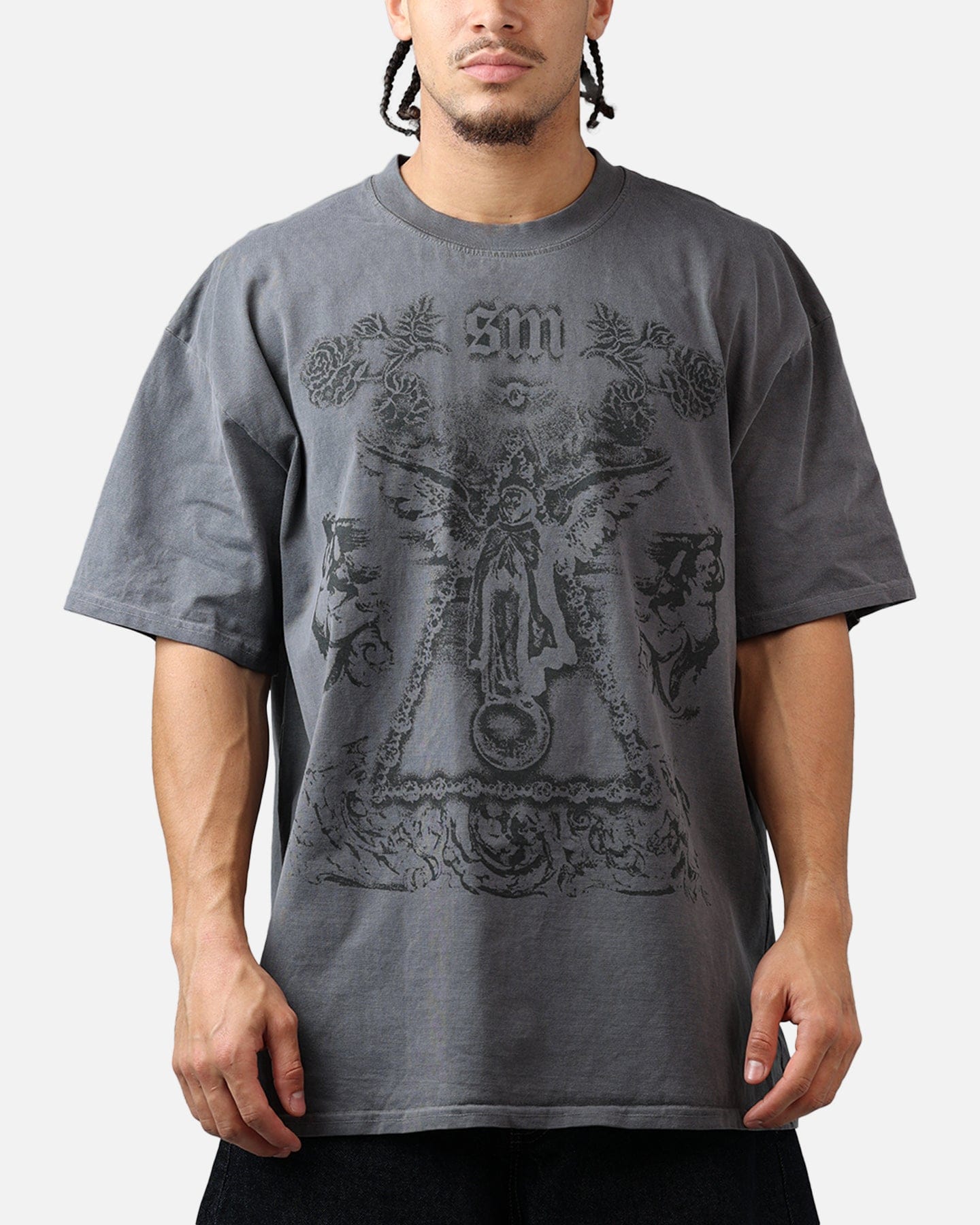 Saint Morta Holy Ghost T - Shirt Washed Charcoal