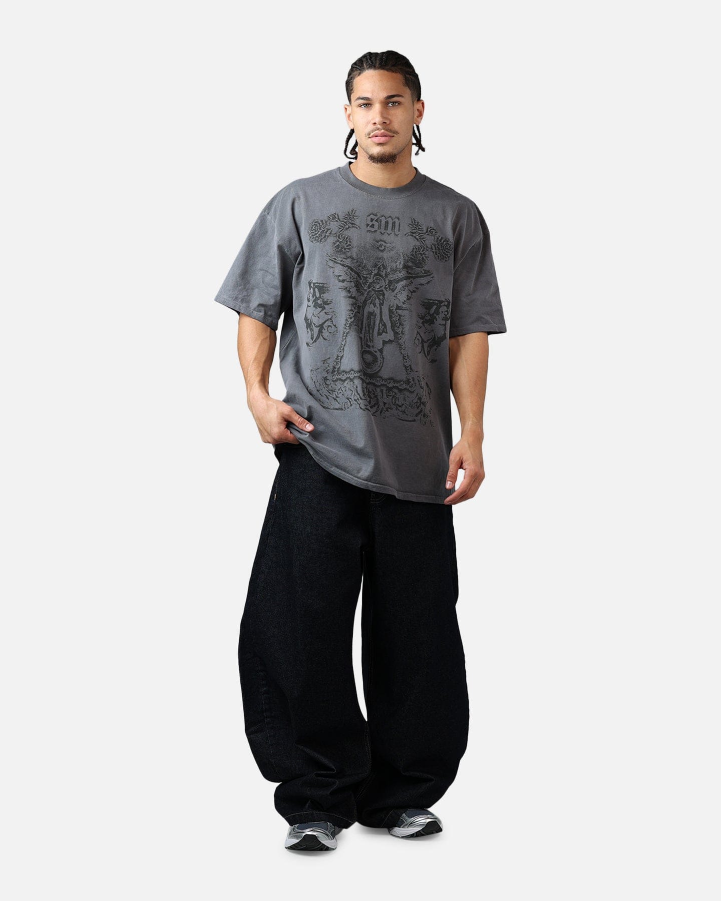 Saint Morta Holy Ghost T - Shirt Washed Charcoal