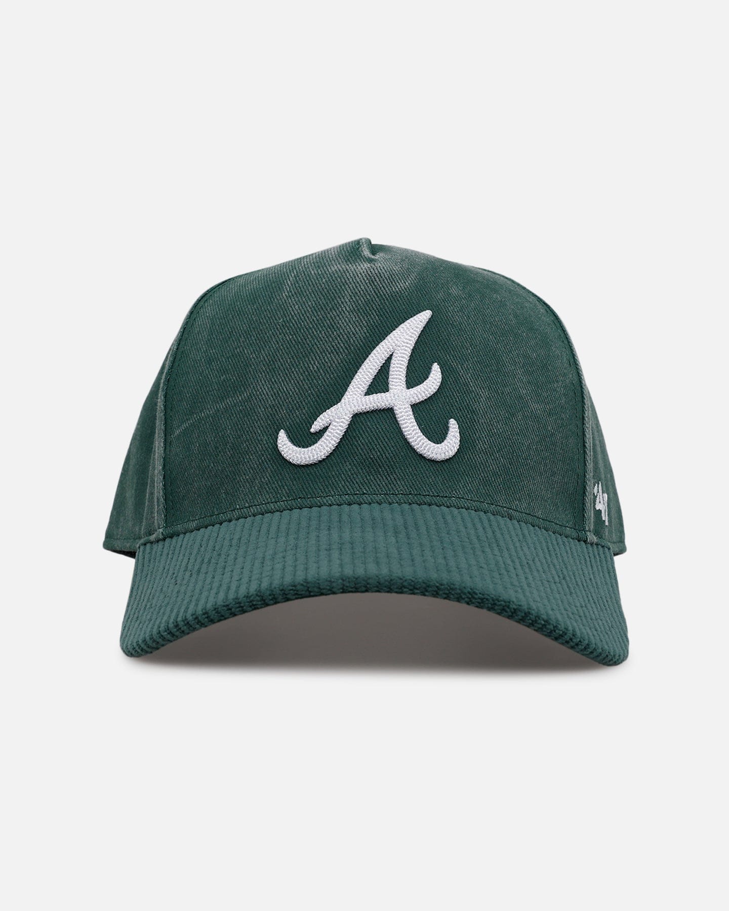 47 Brand Atlanta Braves Apollo Cord Dark Green 47 Offside Snapback Dark Green