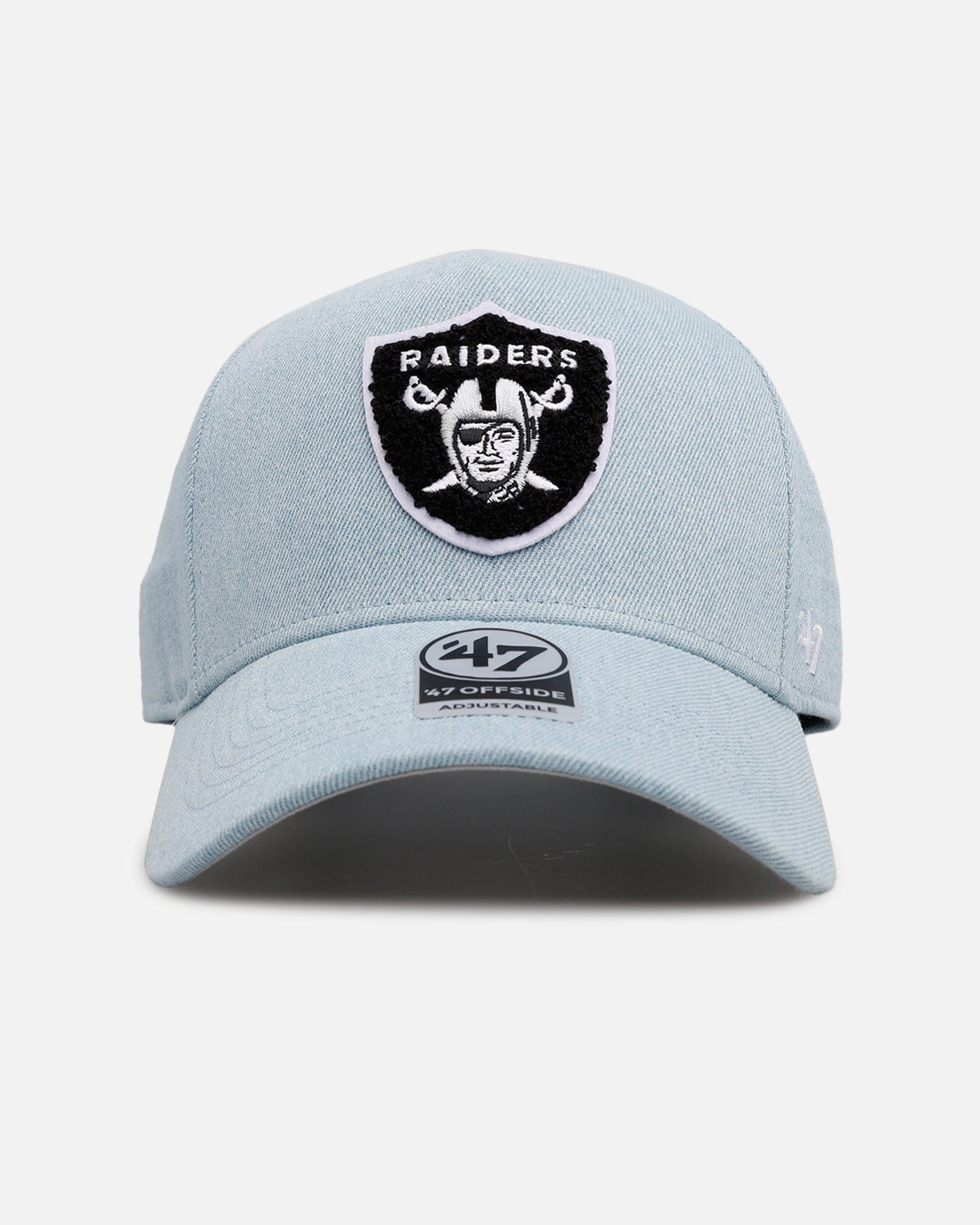47 Brand Las Vegas Raiders Denim Chenille 47 Offside Strapback Denim