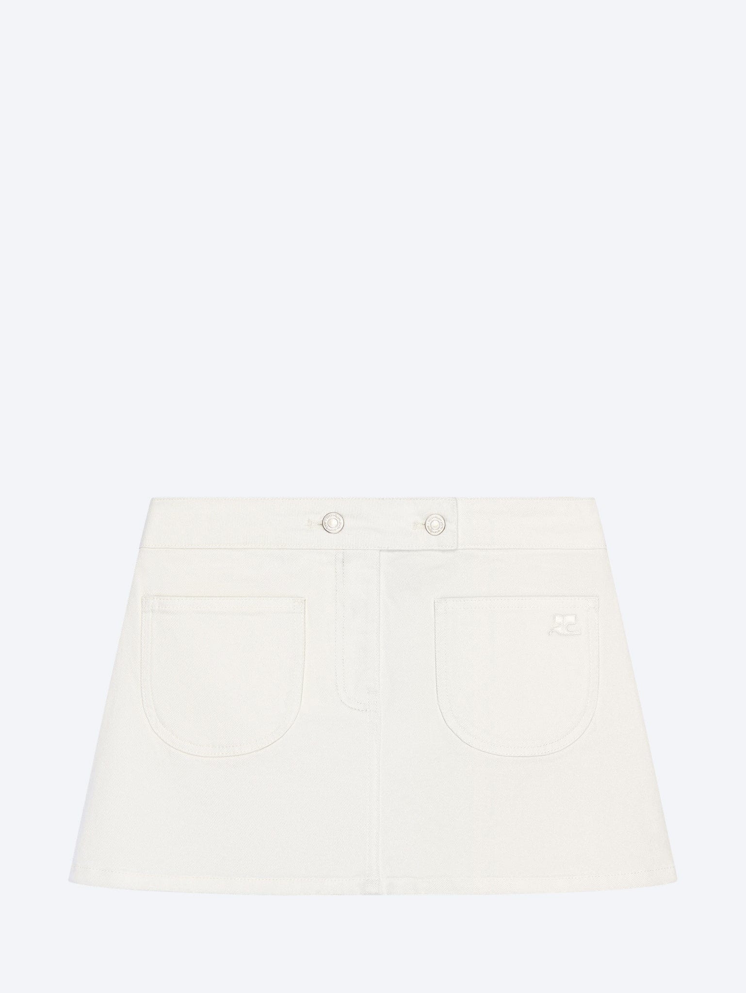 Courreges Two pockets denim mini skirt