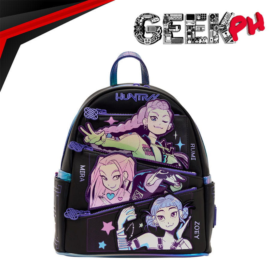 Loungefly KPop Demon Hunters KPop Demon Hunters HUNTR/X Mini Backpack with Photo Card Charm