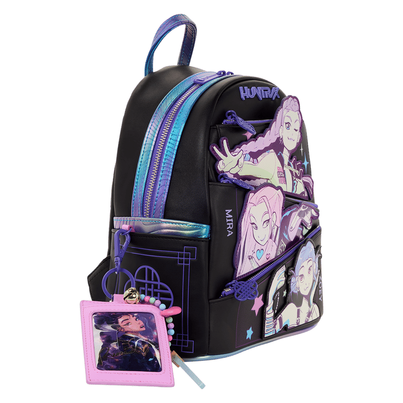 Loungefly KPop Demon Hunters KPop Demon Hunters HUNTR/X Mini Backpack with Photo Card Charm