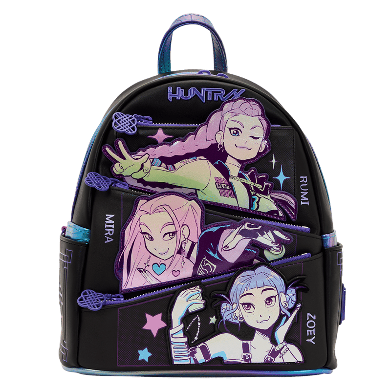 Loungefly KPop Demon Hunters KPop Demon Hunters HUNTR/X Mini Backpack with Photo Card Charm
