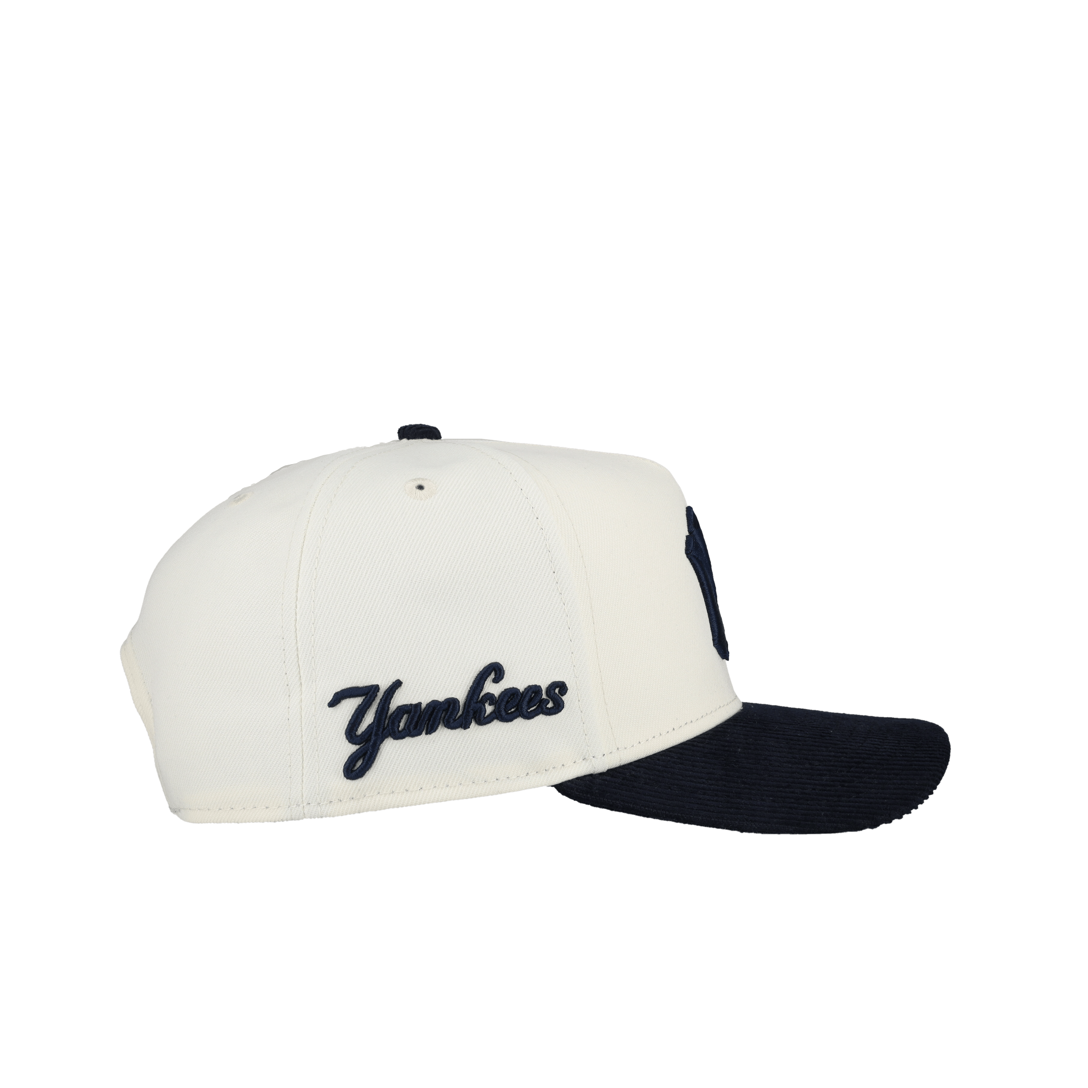 New York Yankees Navy Off White Corduroy 9Fifty A Frame Snapback Hat