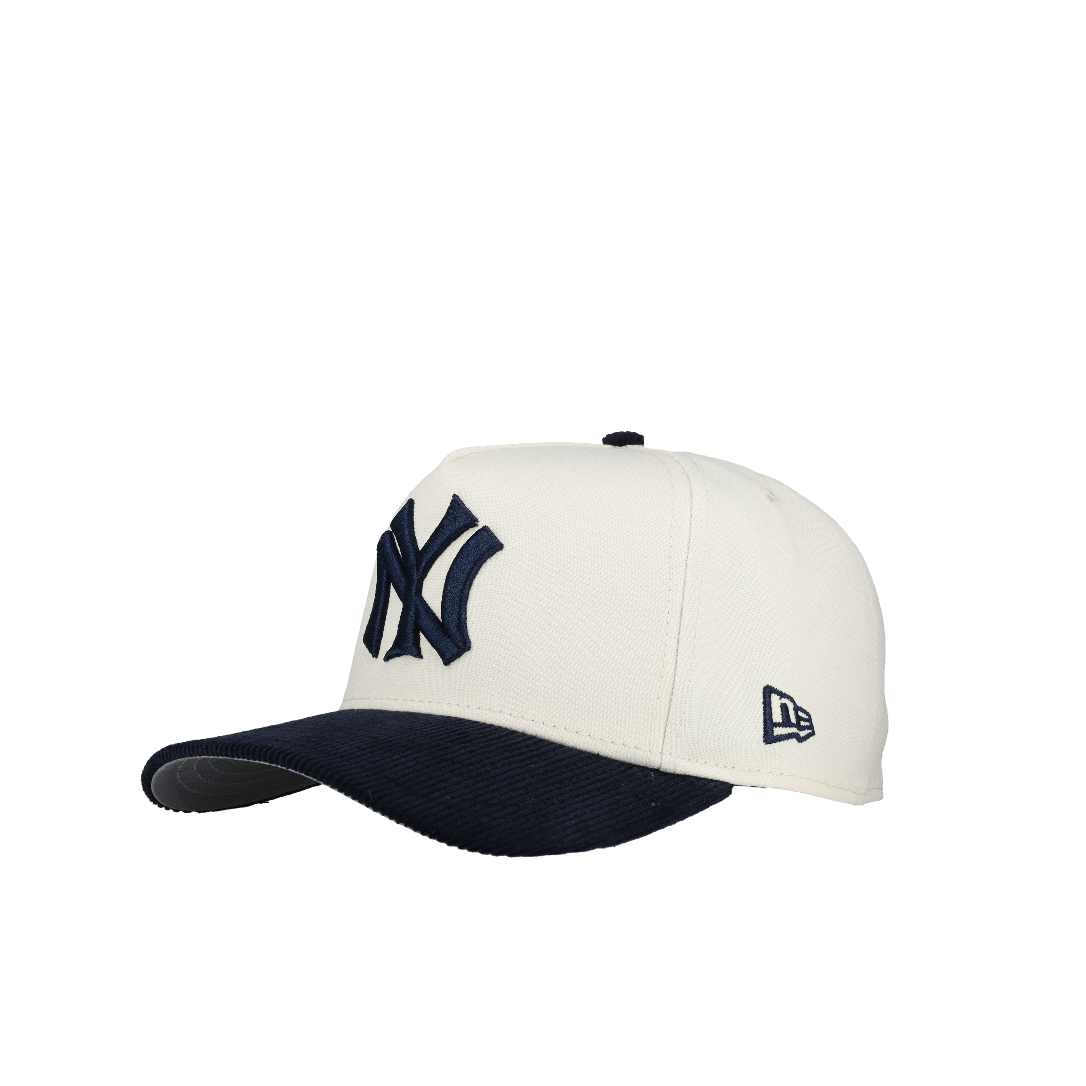 New York Yankees Navy Off White Corduroy 9Fifty A Frame Snapback Hat