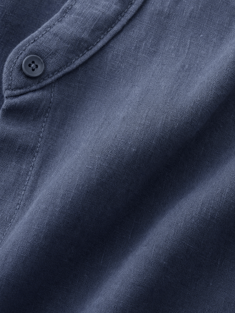 CAPRI LINEN SUMMER SHIRT NAVY BLUE