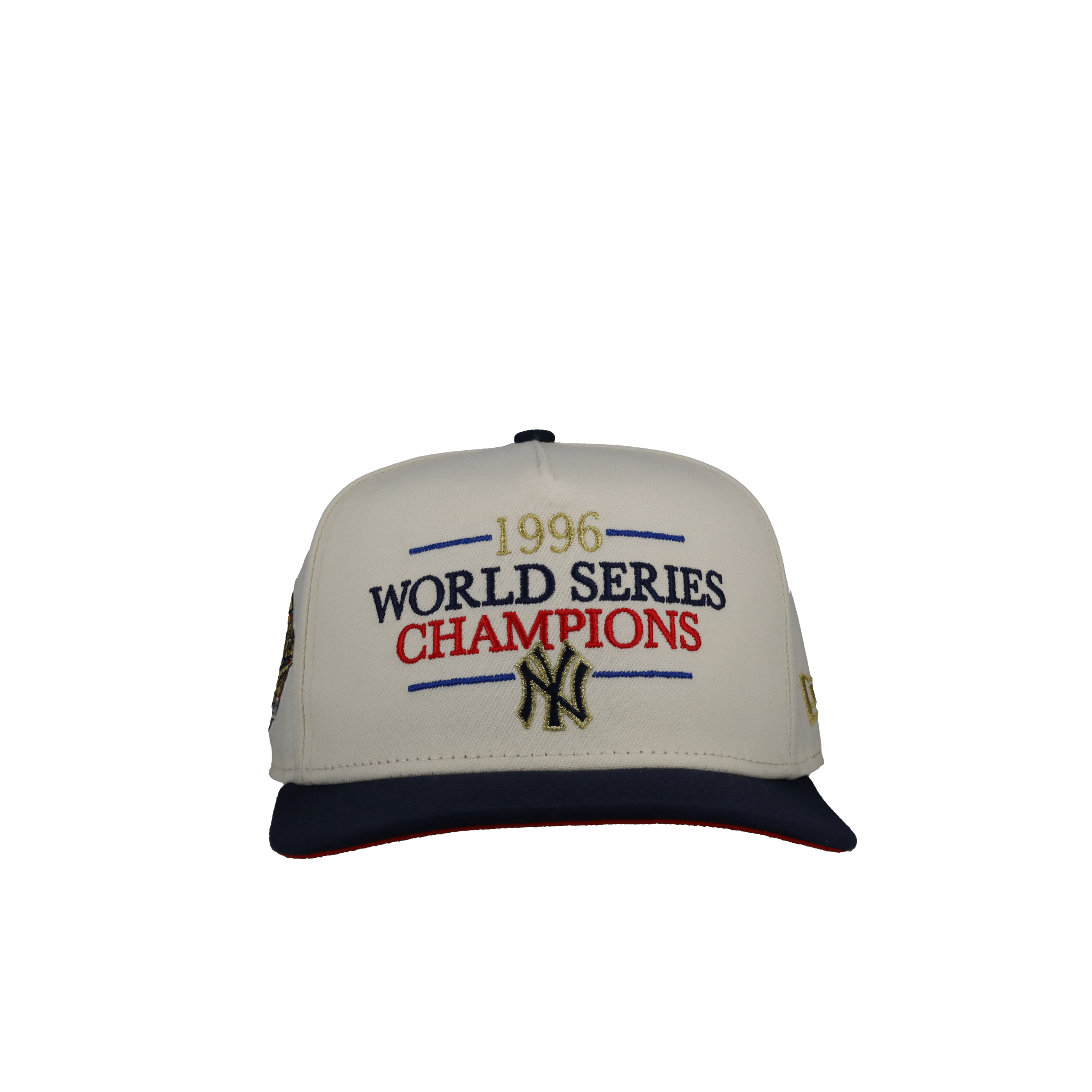 New York Yankees Off White/Navy 1996 WS Champs 9Fifty A Frame Snapback Hat