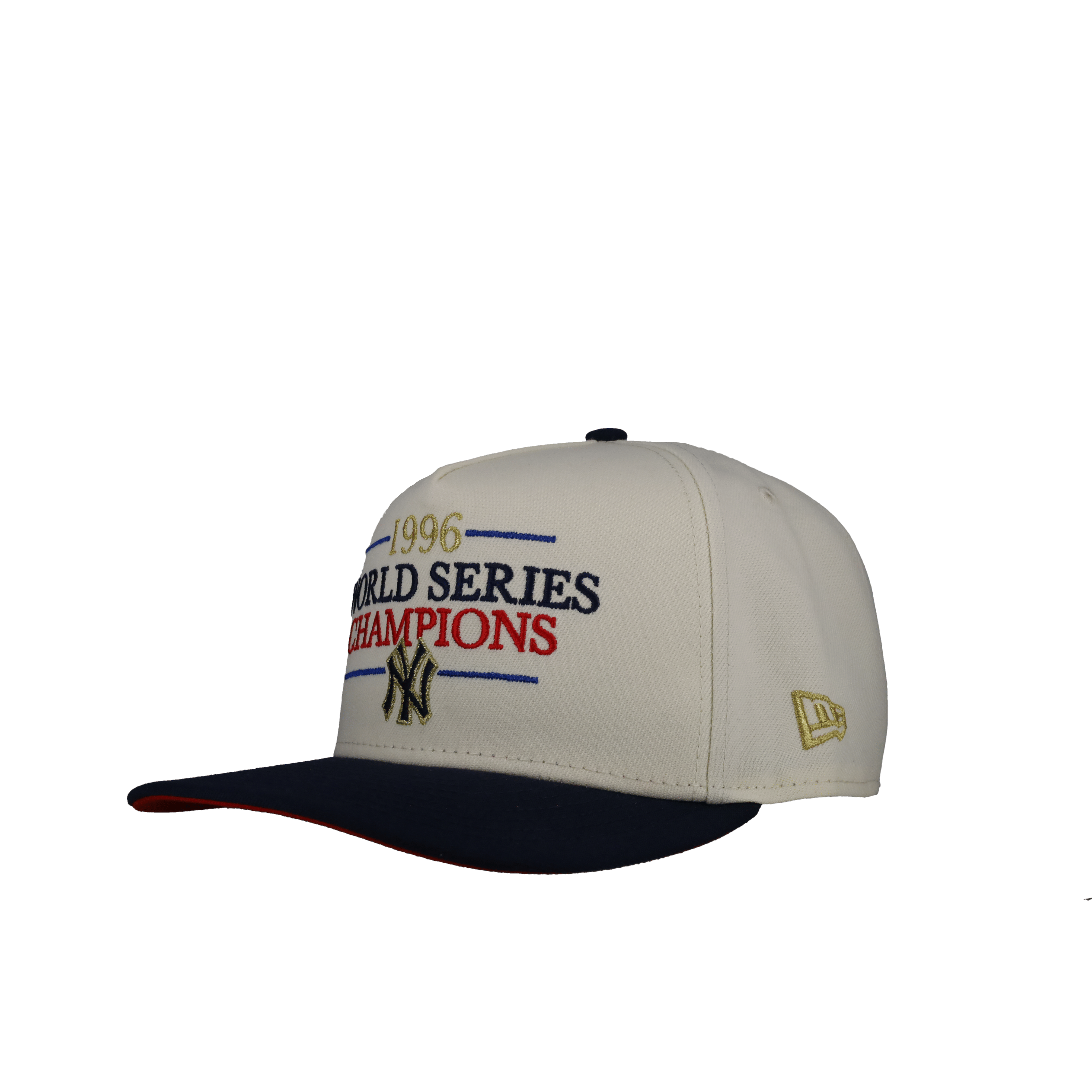 New York Yankees Off White/Navy 1996 WS Champs 9Fifty A Frame Snapback Hat