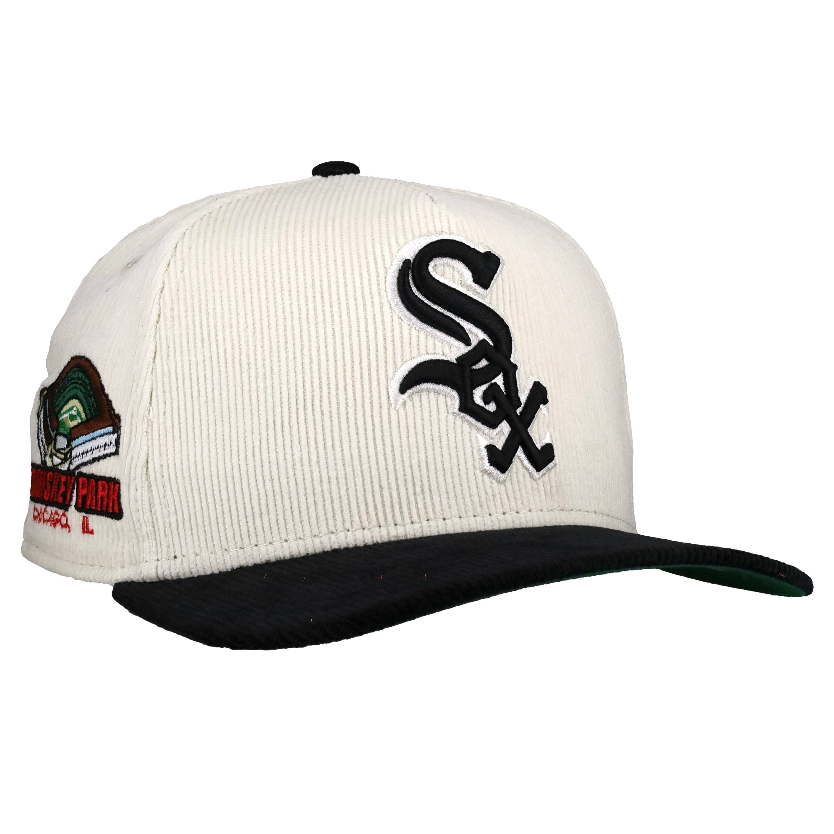 Chicago White Sox Comiskey Park Off white Corduroy/Black 9Fifty A Frame Snapback Hat