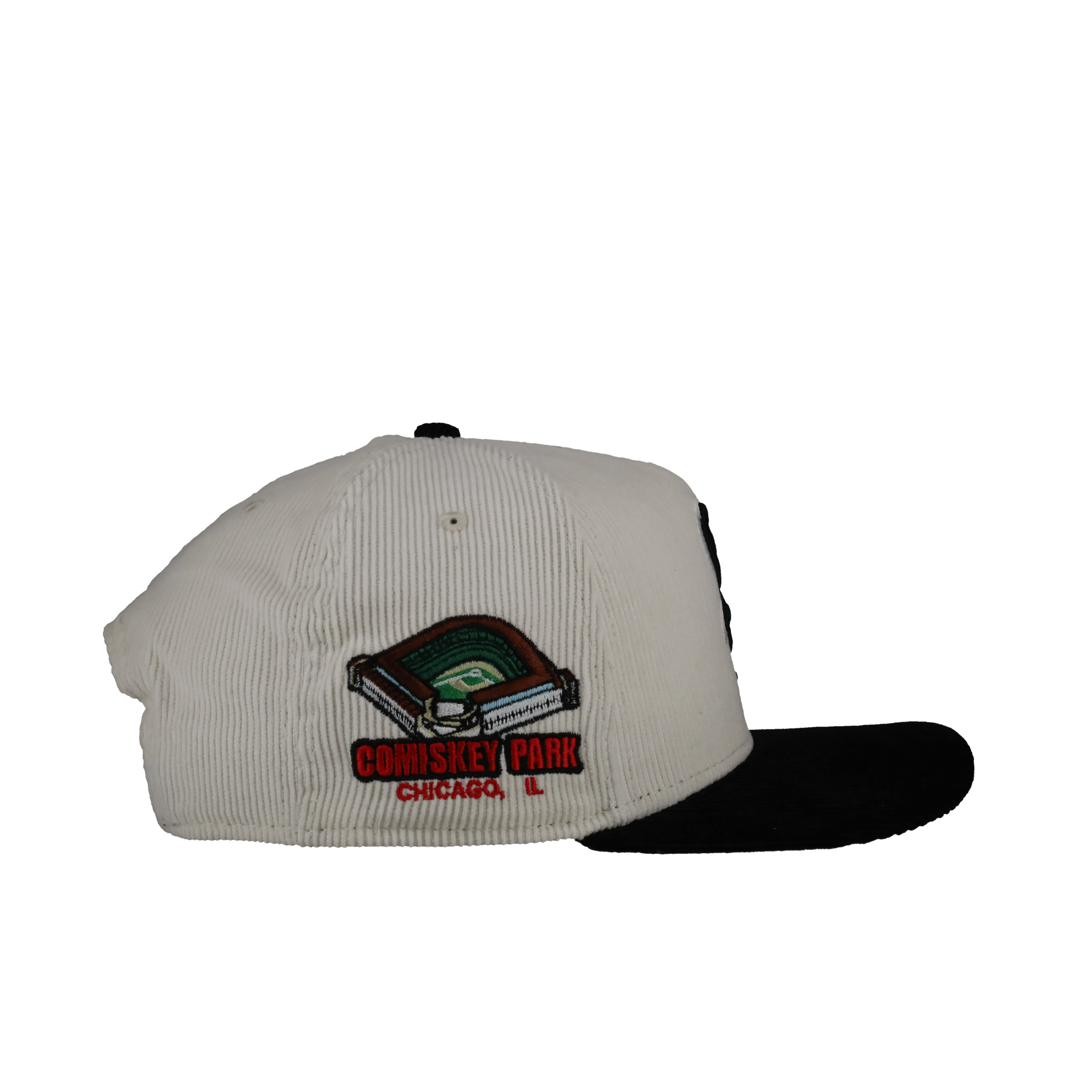 Chicago White Sox Comiskey Park Off white Corduroy/Black 9Fifty A Frame Snapback Hat