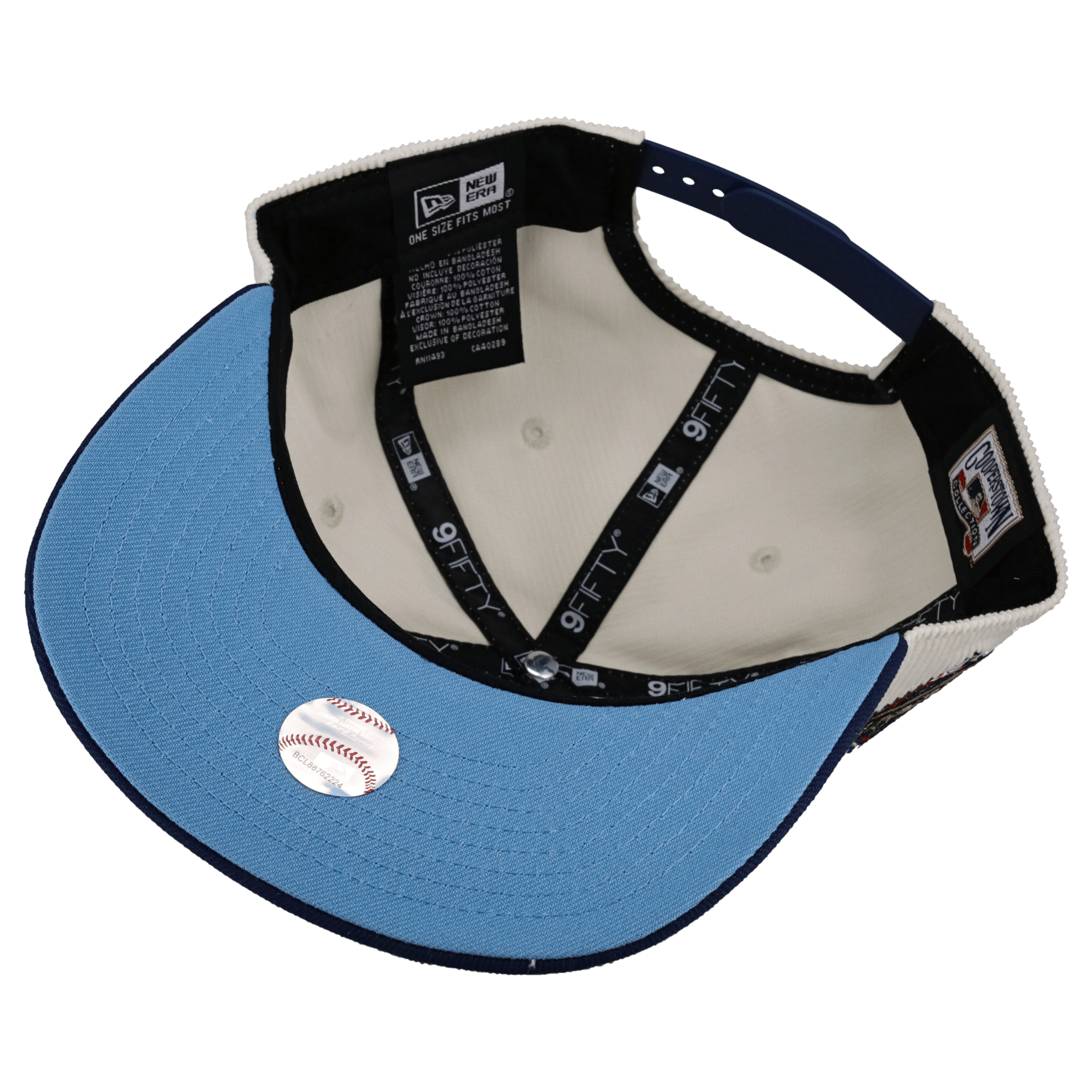 Toronto Blue Jays 1992 WS Off White Corduroy/Navy 9Fifty A Frame Snapback Hat