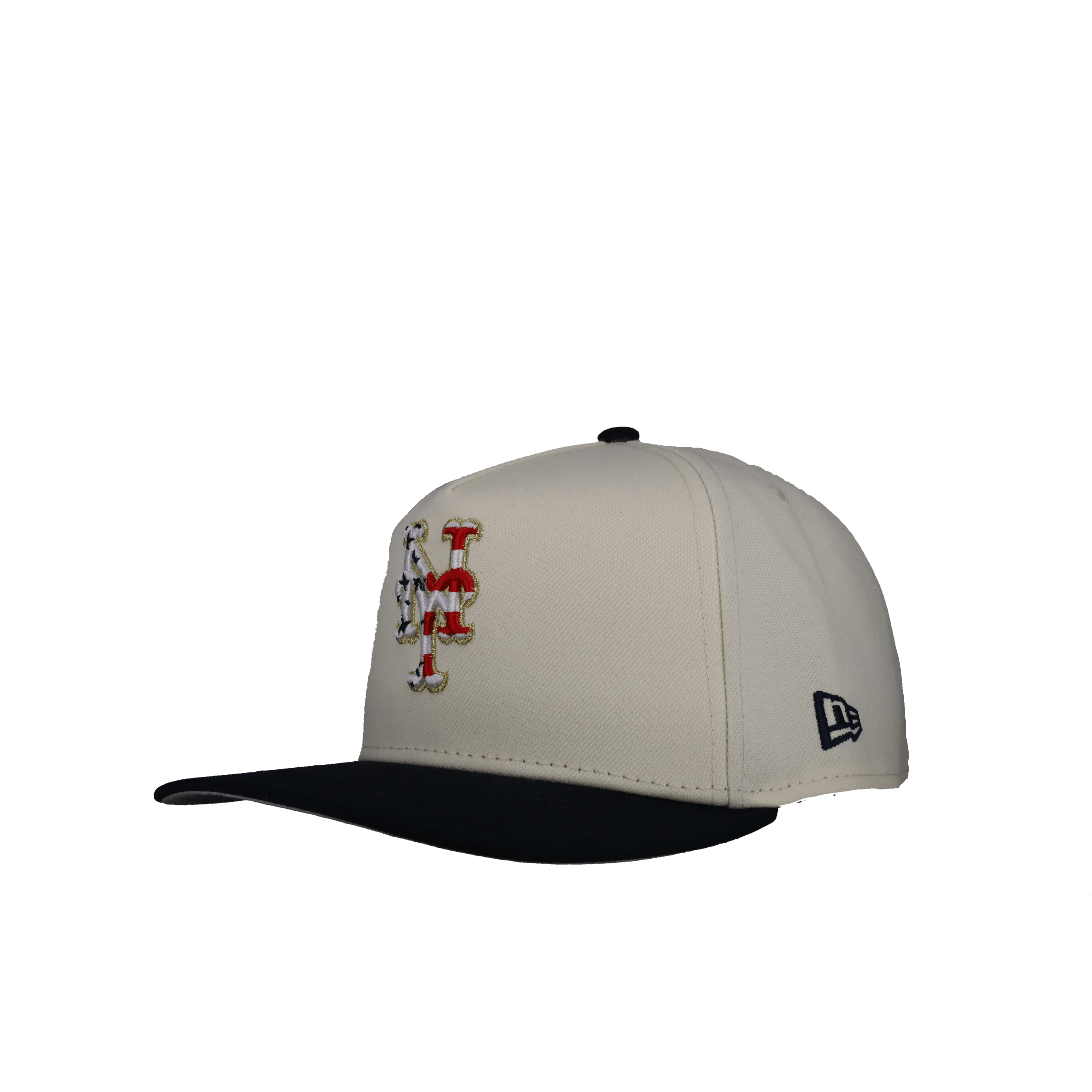 New York Mets Chrome USA Off White/Navy 9Fifty A Frame Snapback Hat