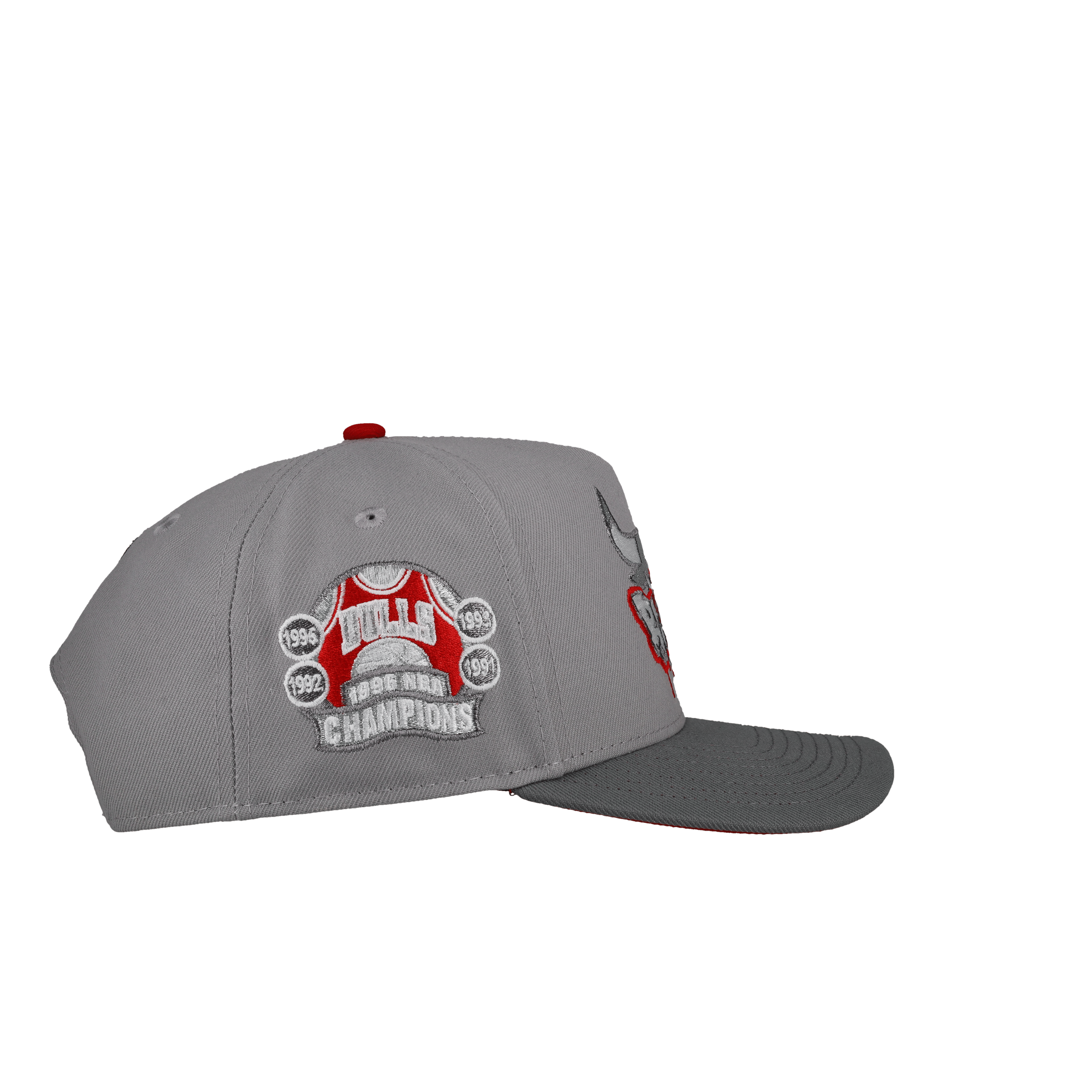 Chicago Bulls 1996 Champions Grey/Red 9Fifty A Frame Snapback Hat