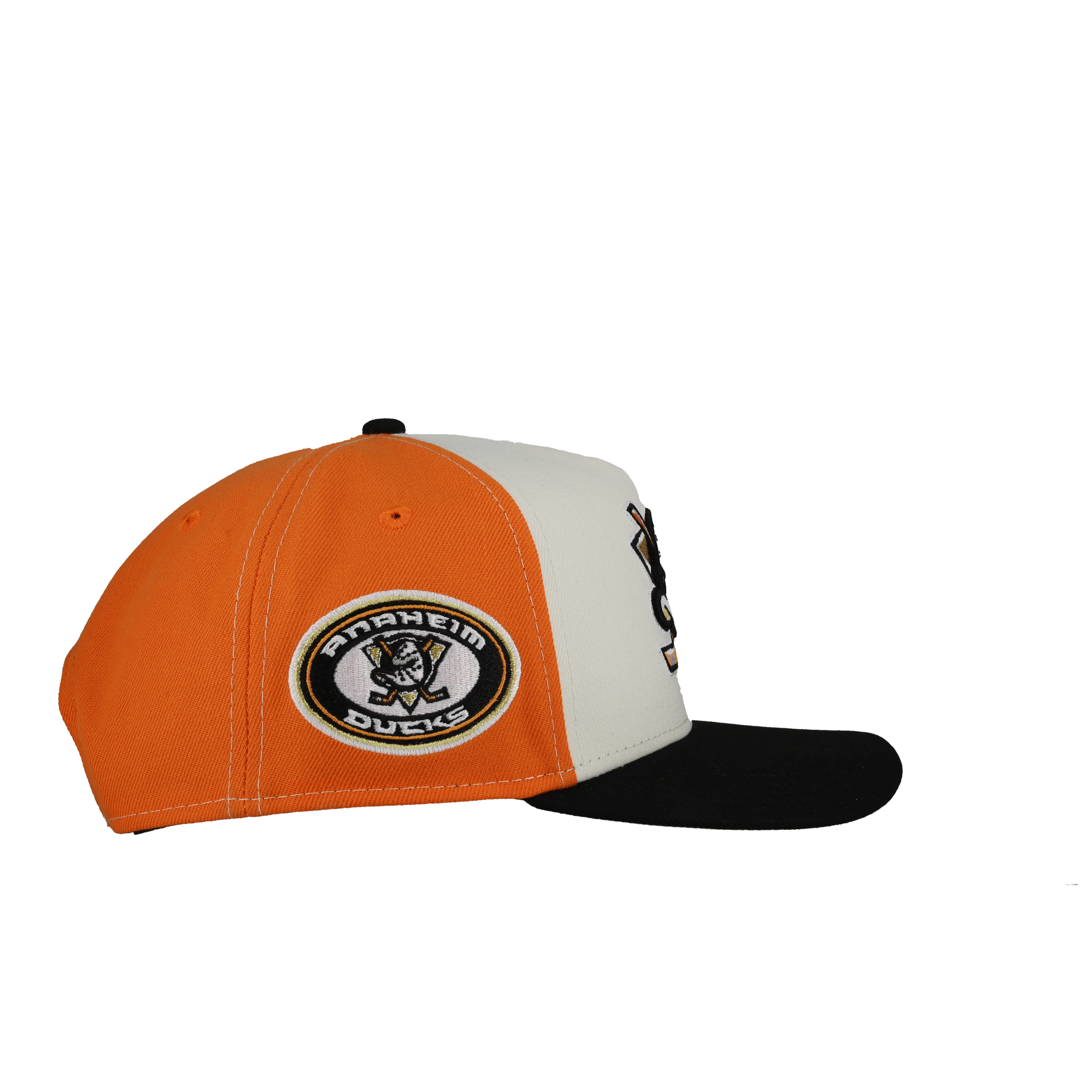 Anaheim Mighty Ducks White/Orange 9Fifty A Frame Snapback Hat