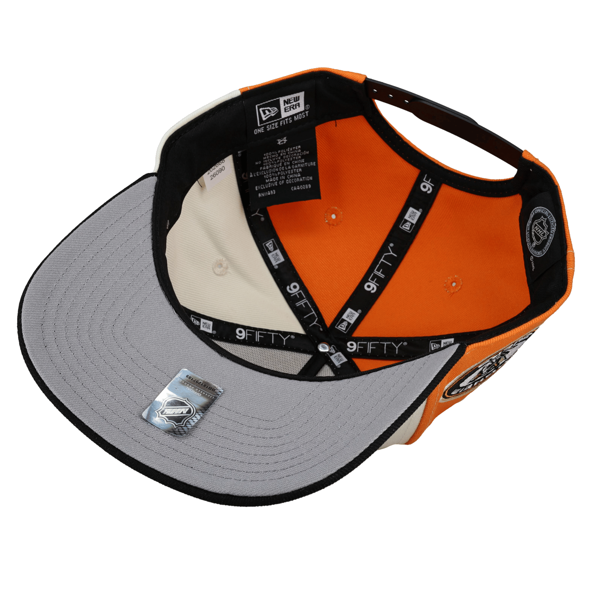 Anaheim Mighty Ducks White/Orange 9Fifty A Frame Snapback Hat