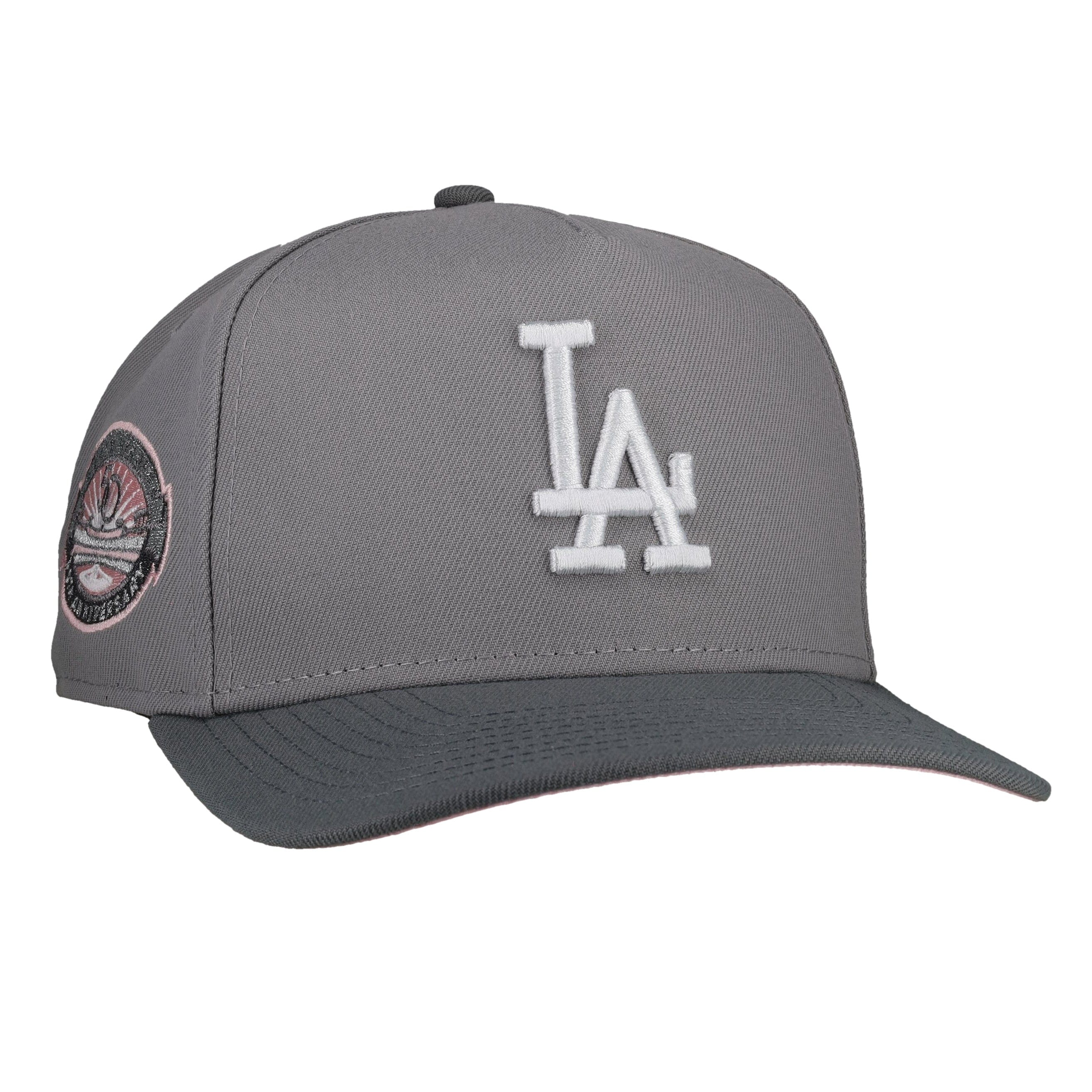 Los Angeles Dodgers 50th Anniversary Grey/Pink 9Fifty A Frame Snapback Hat