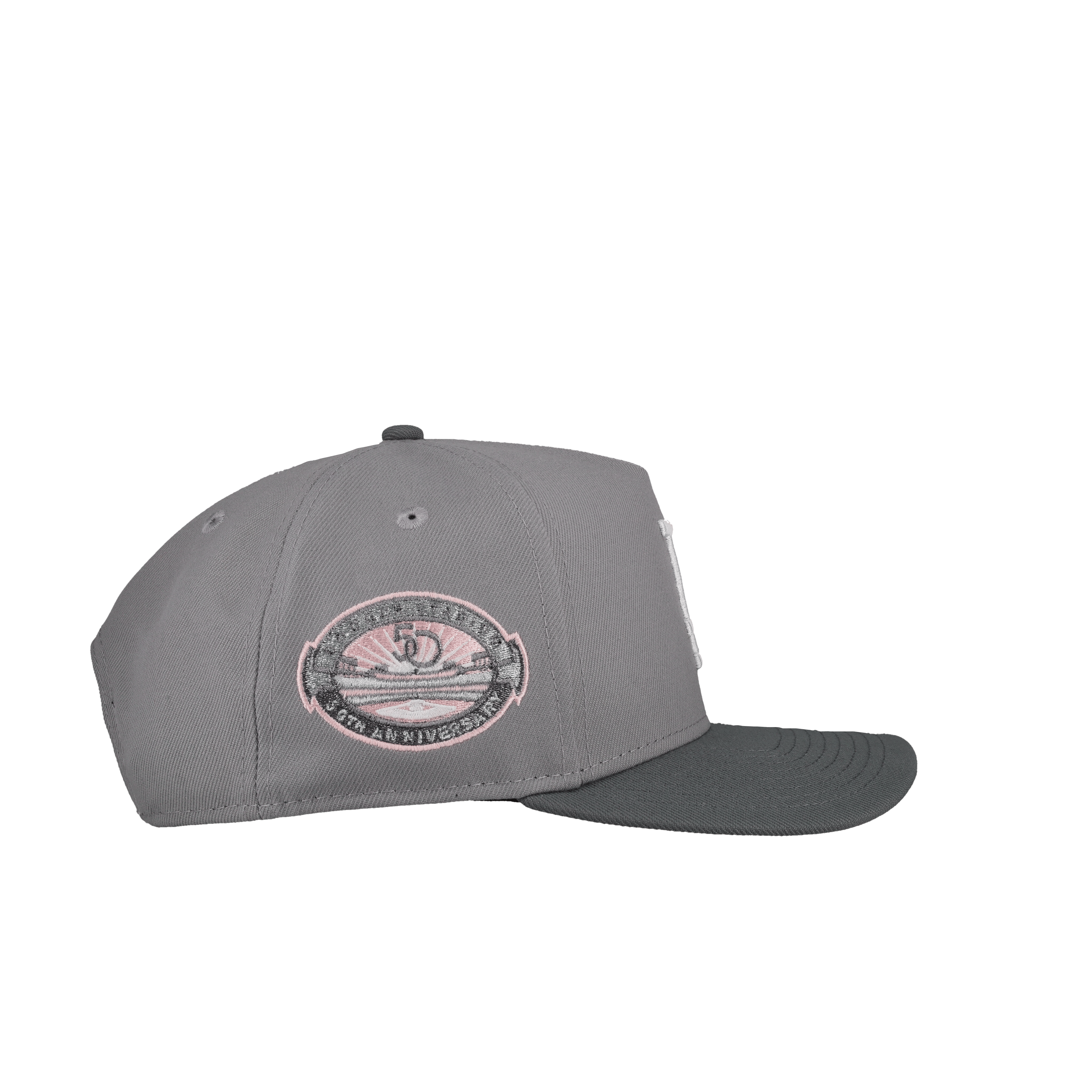Los Angeles Dodgers 50th Anniversary Grey/Pink 9Fifty A Frame Snapback Hat