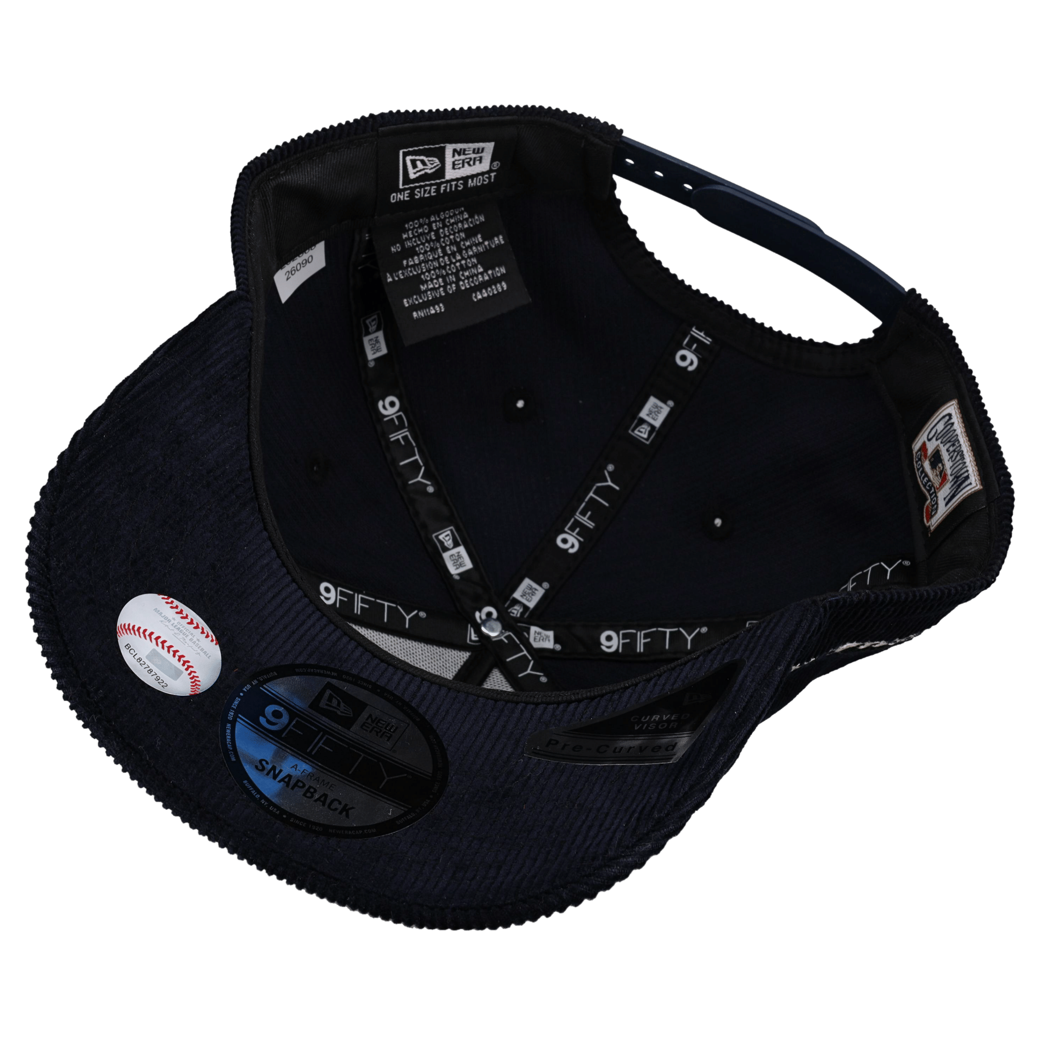 New York Yankees Navy Corduroy 9Fifty A Frame Snapback Hat