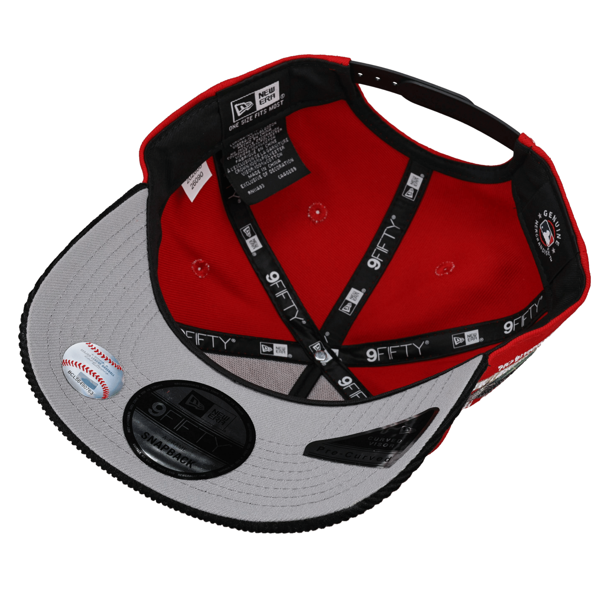 Cincinnati Reds Ken Griffey 30 Red/Black Corduroy 9Fifty A Frame Snapback Hat