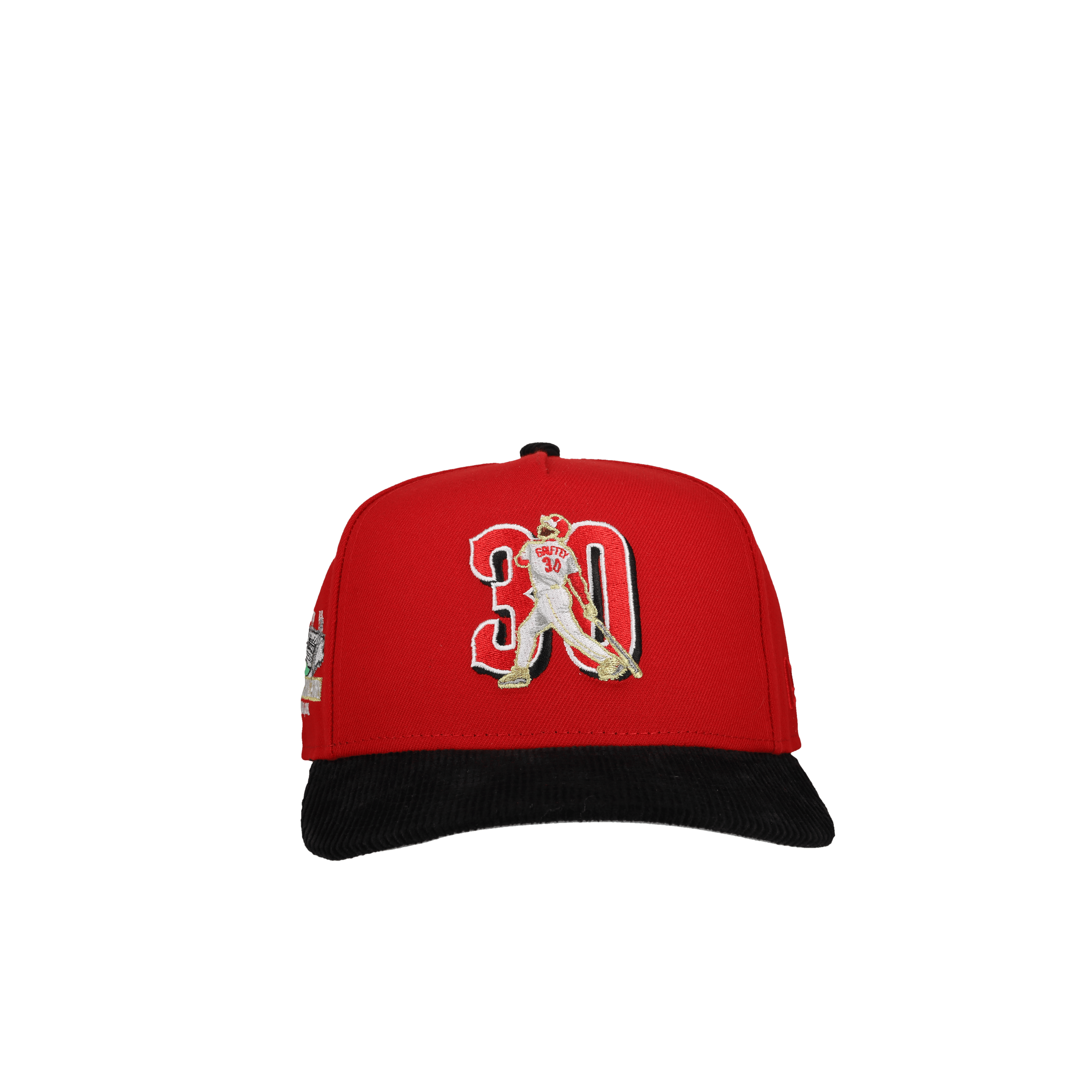 Cincinnati Reds Ken Griffey 30 Red/Black Corduroy 9Fifty A Frame Snapback Hat