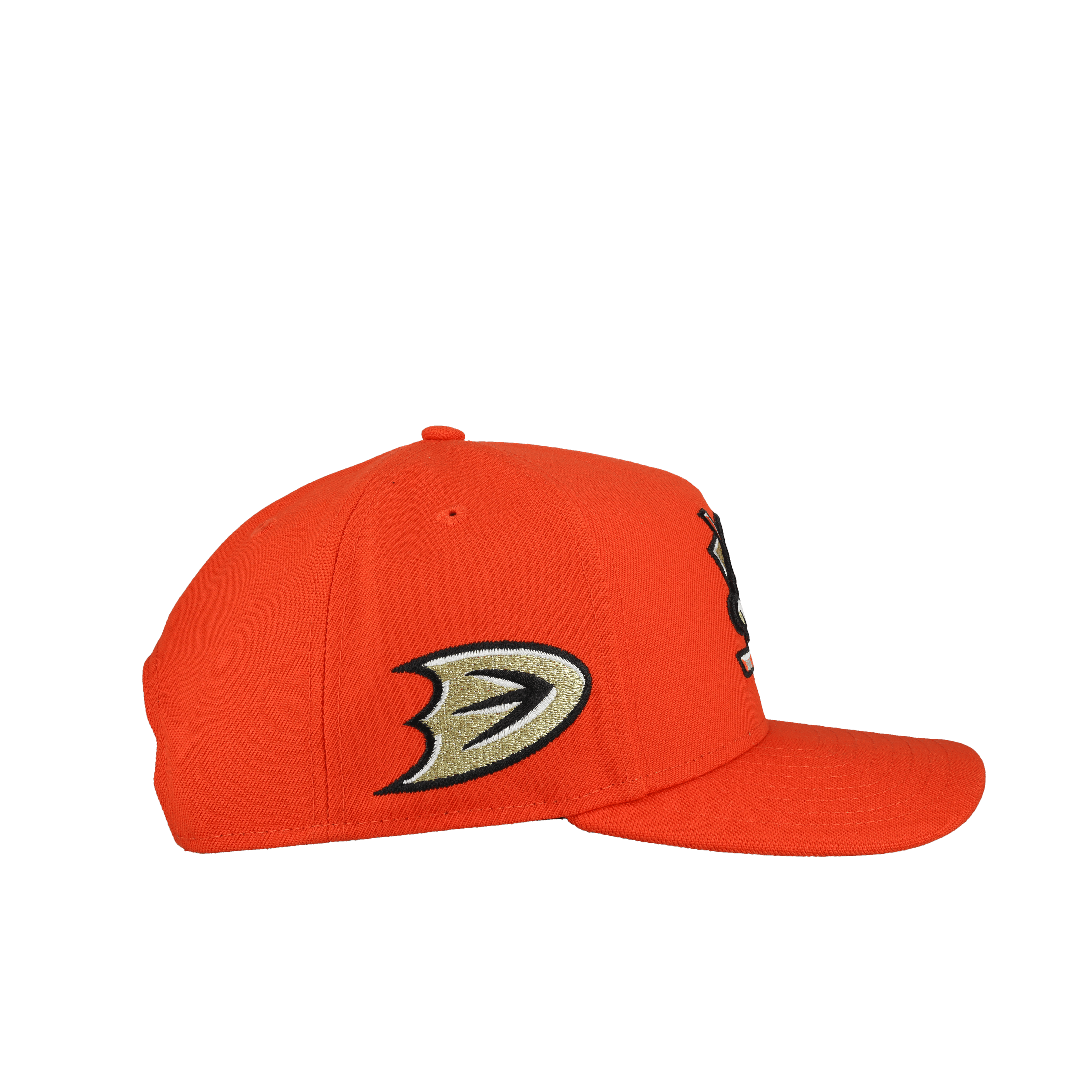 Anaheim Mighty Ducks Team Color 9Fifty A Frame Snapback Hat (Grey Brim)