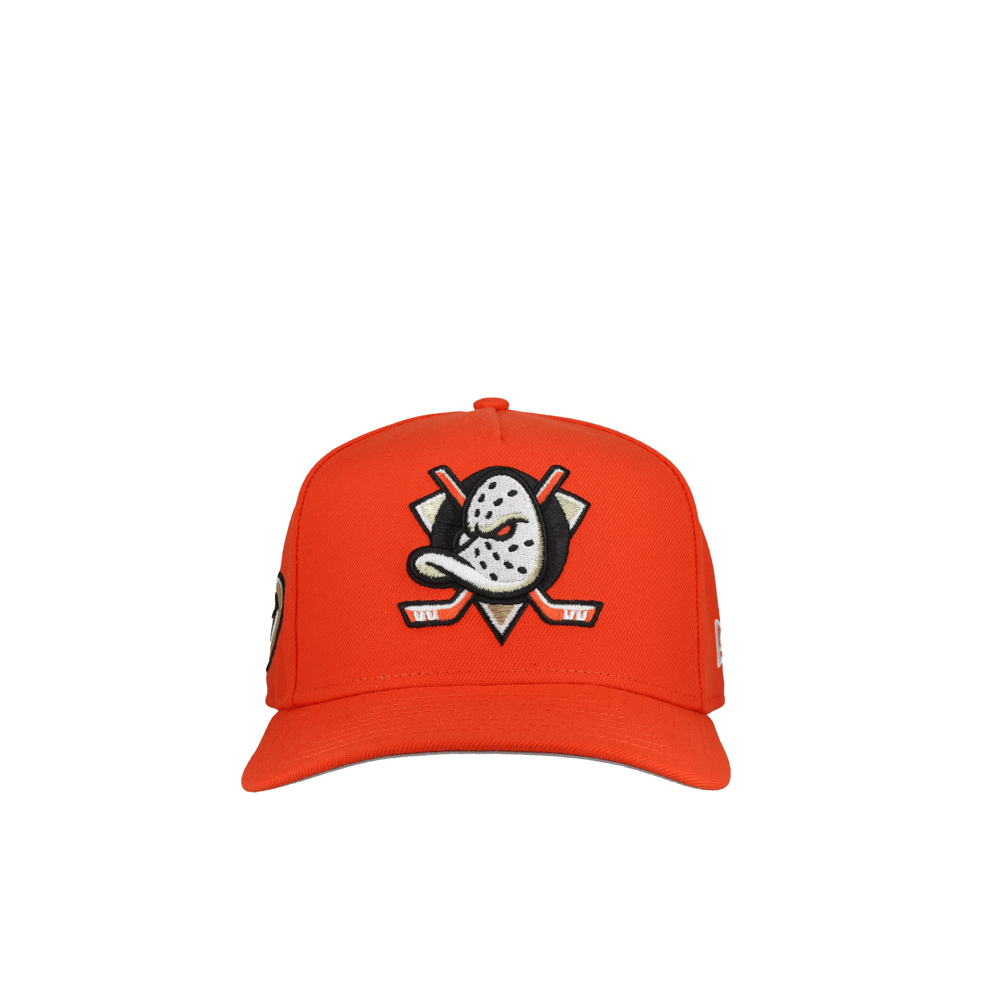 Anaheim Mighty Ducks Team Color 9Fifty A Frame Snapback Hat (Grey Brim)