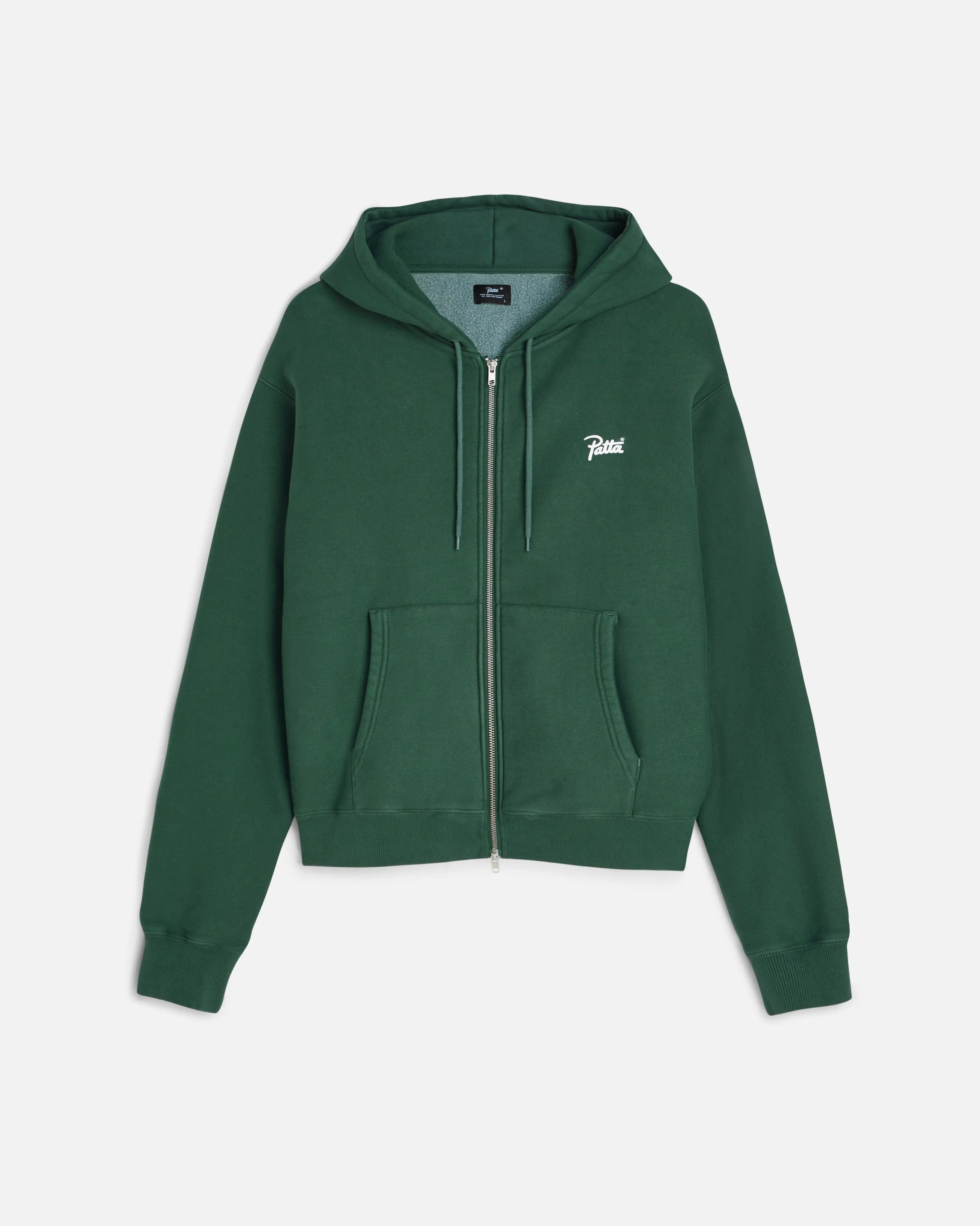 Classic Patta Classic Zip Up Hooded Sweater (Bistro Green)