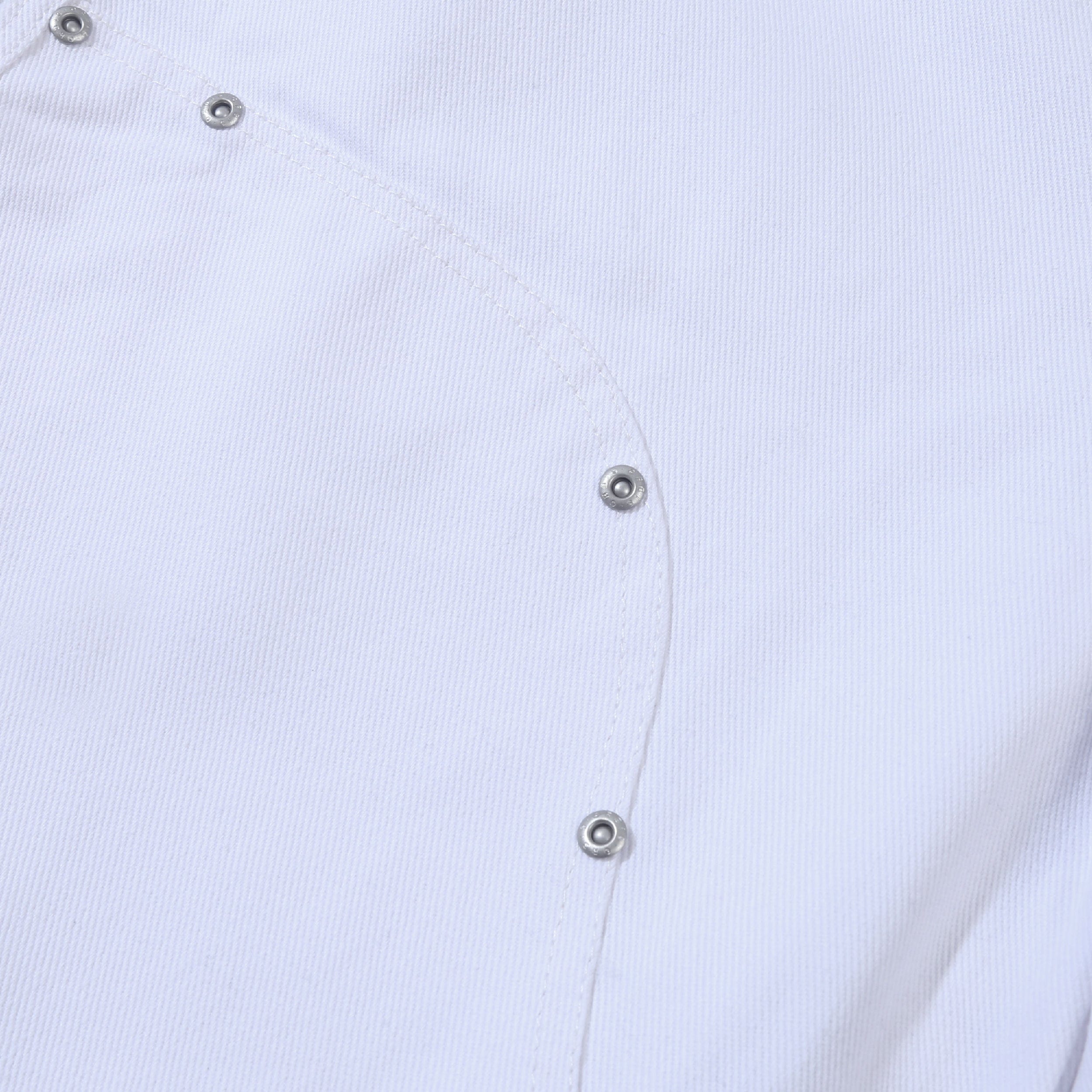 WHITE* Panel Rivet Shorts - White