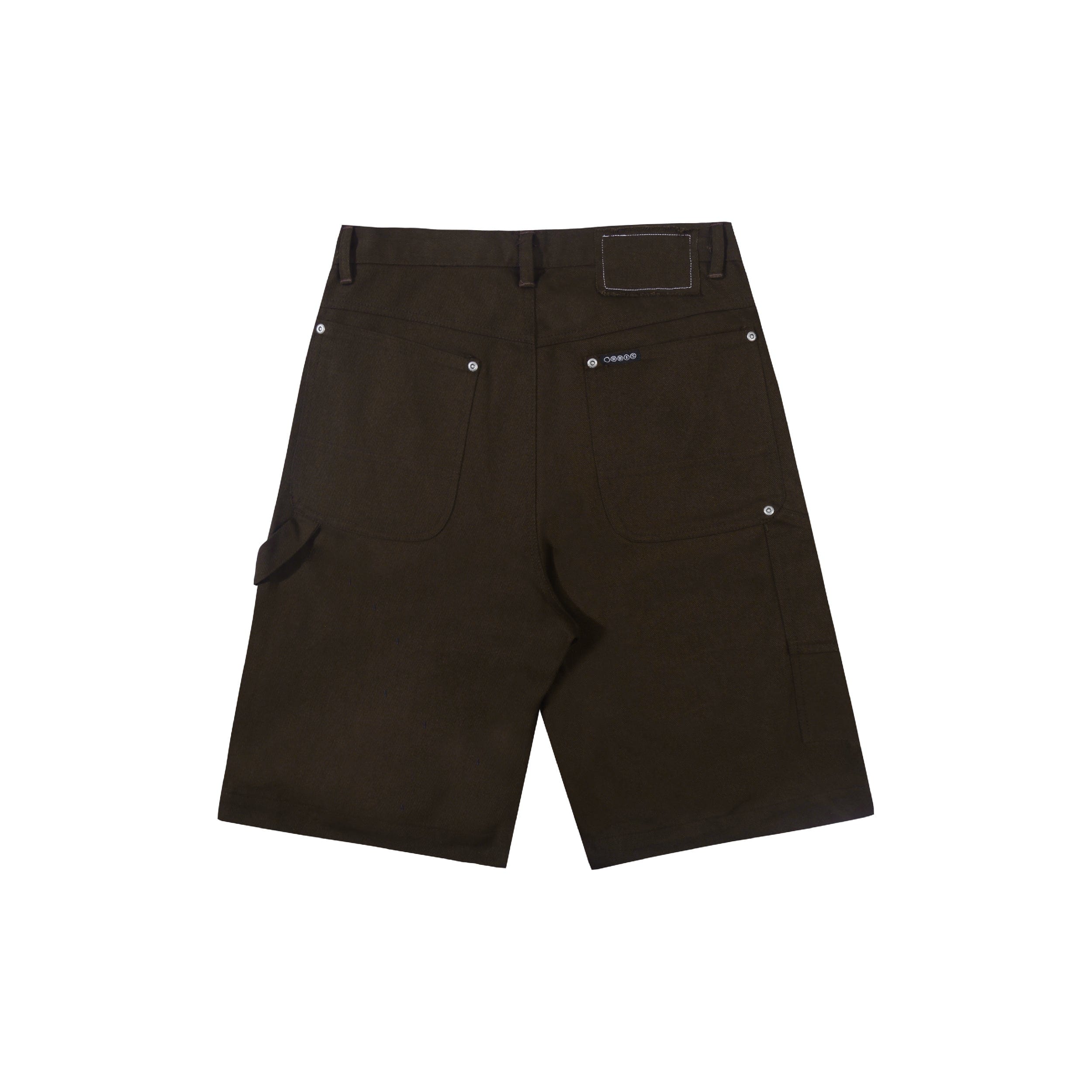 Orbis Panel Rivet Shorts - Brown