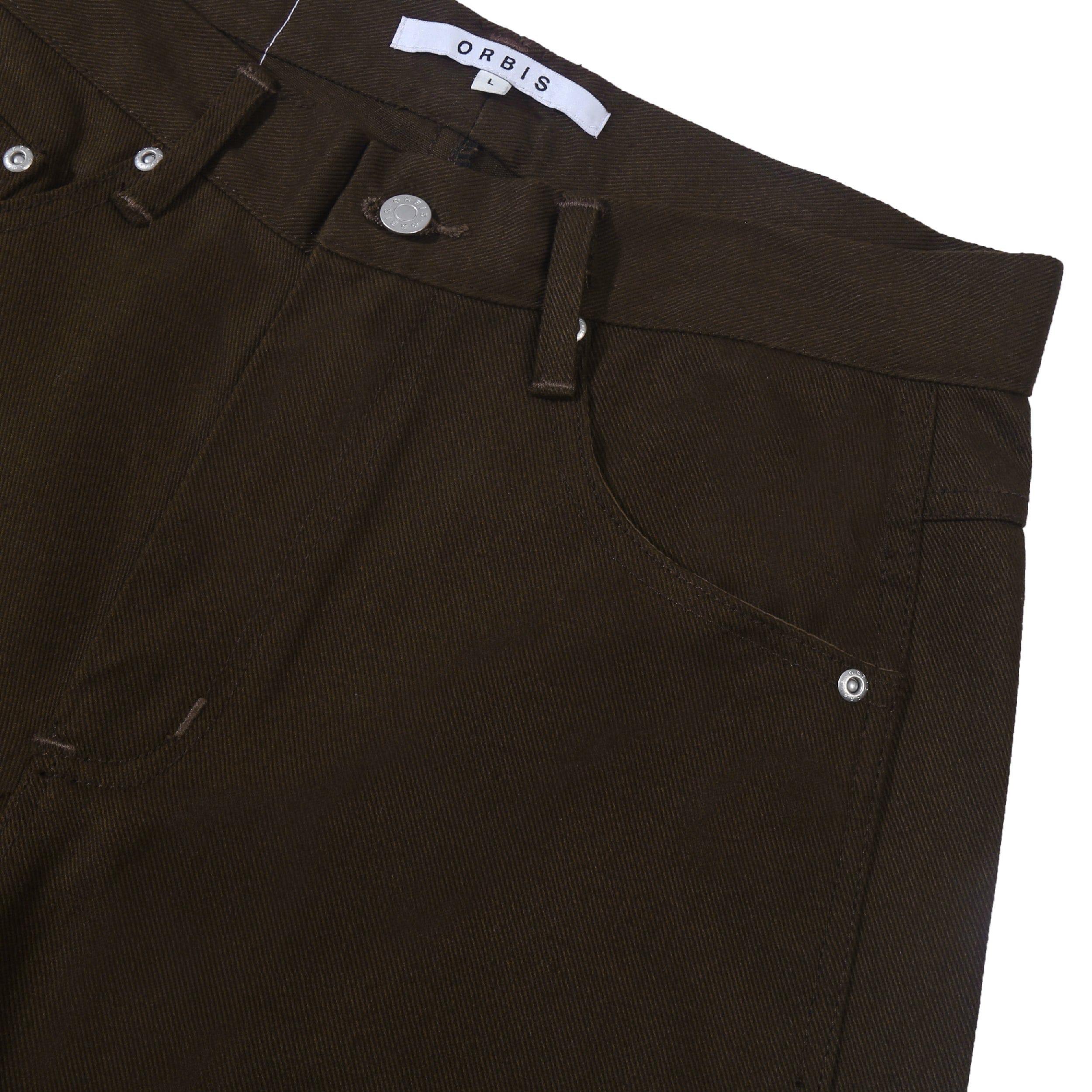 Orbis Panel Rivet Shorts - Brown
