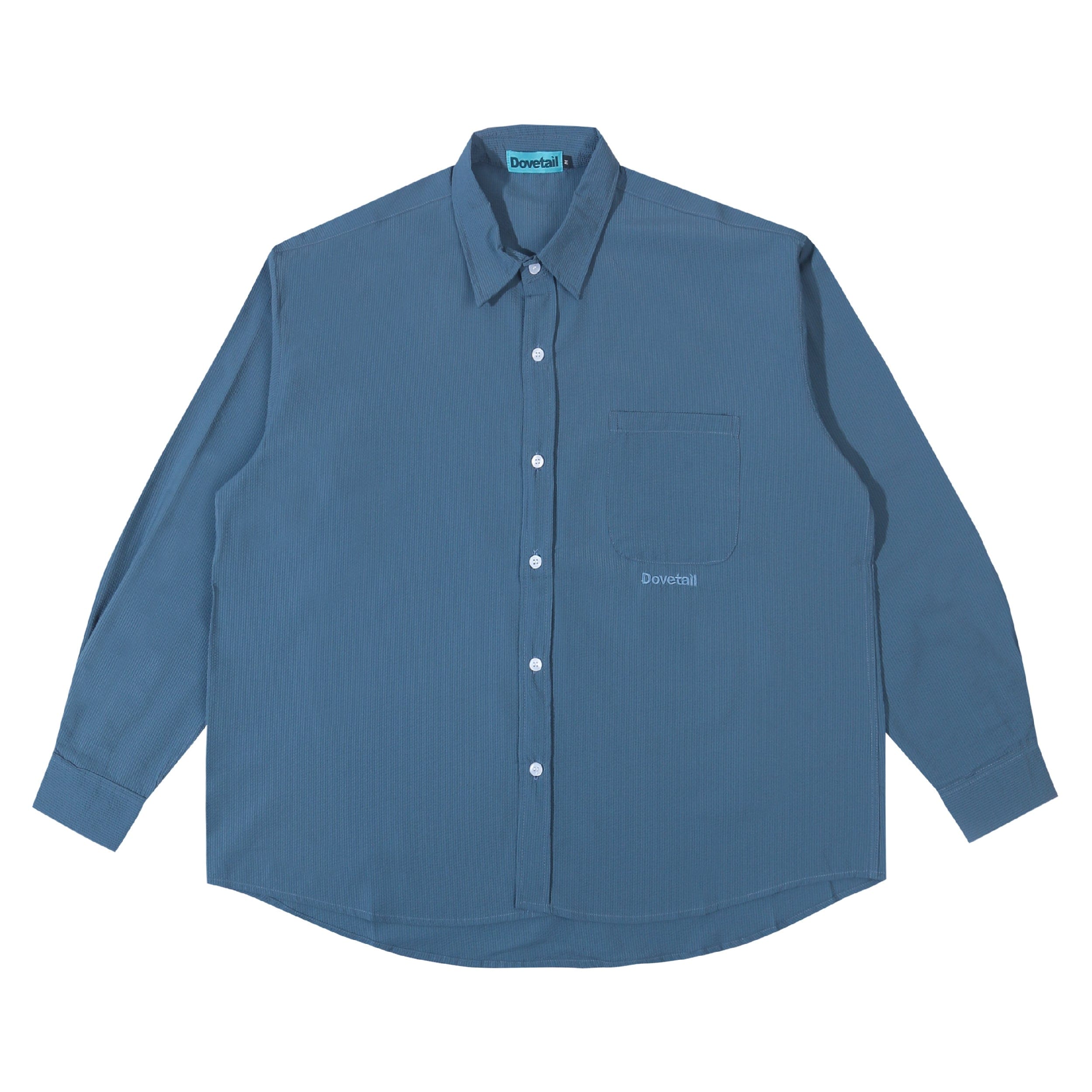 Dovetail Lightweight Seersucker Shirt - Blue