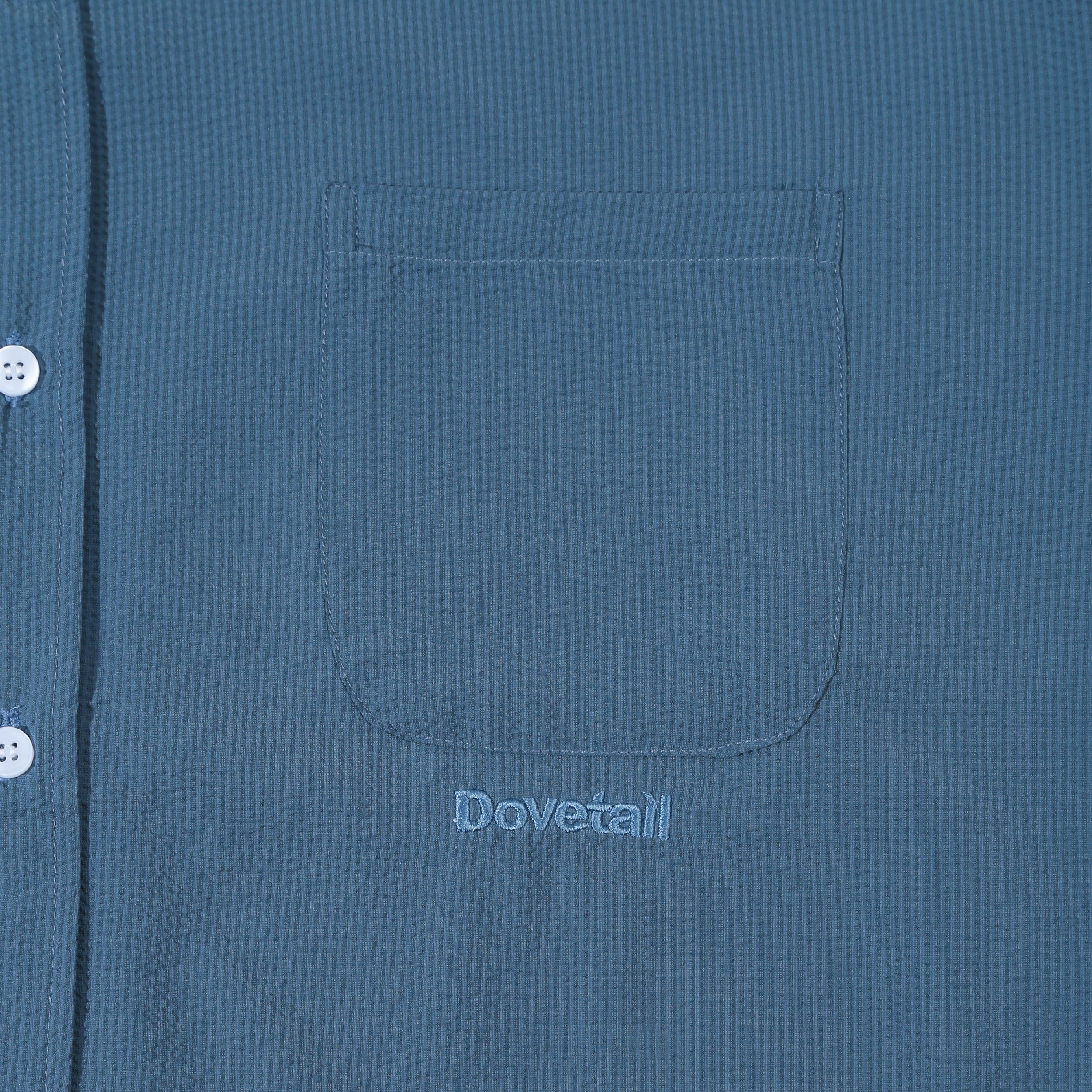 Dovetail Lightweight Seersucker Shirt - Blue