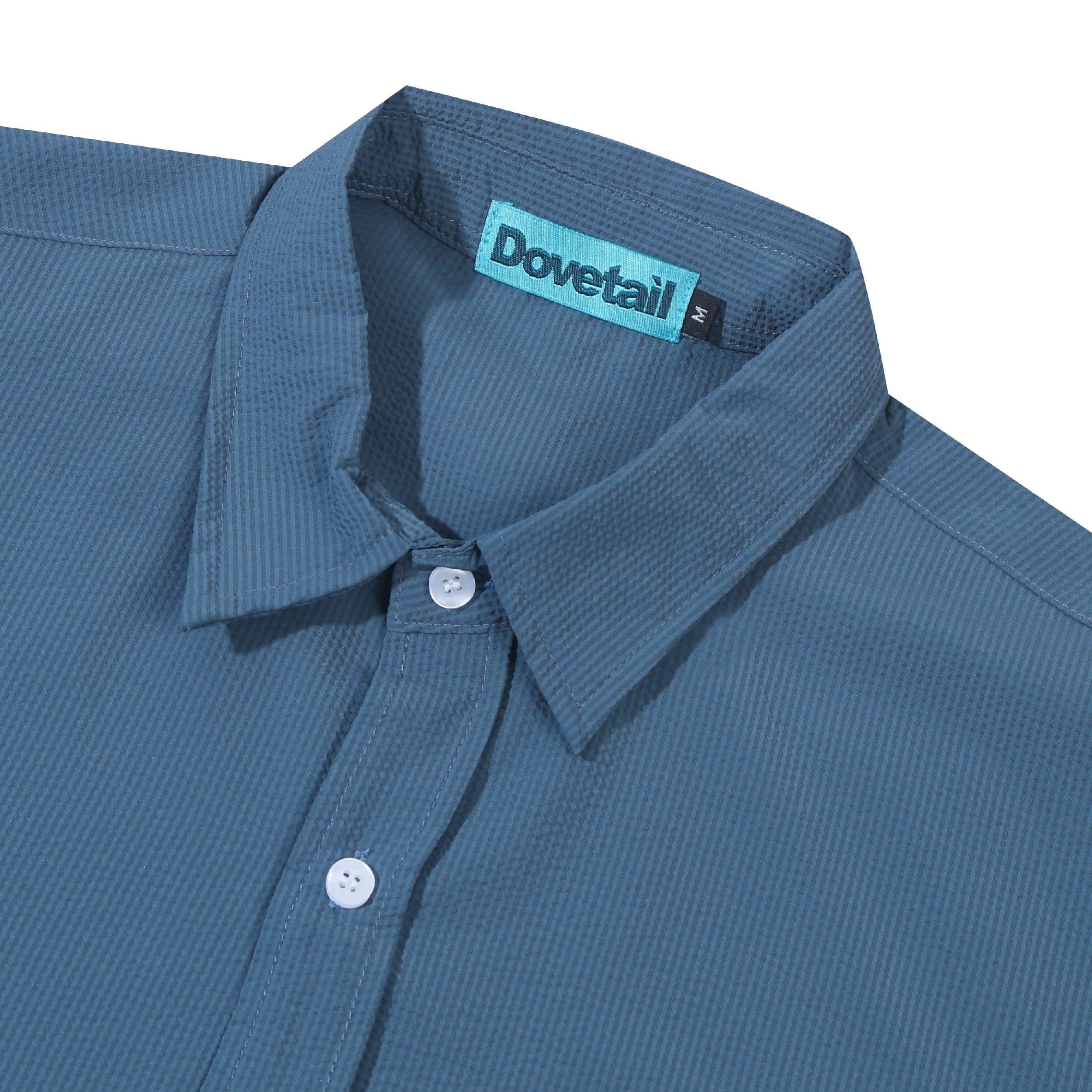 Dovetail Lightweight Seersucker Shirt - Blue
