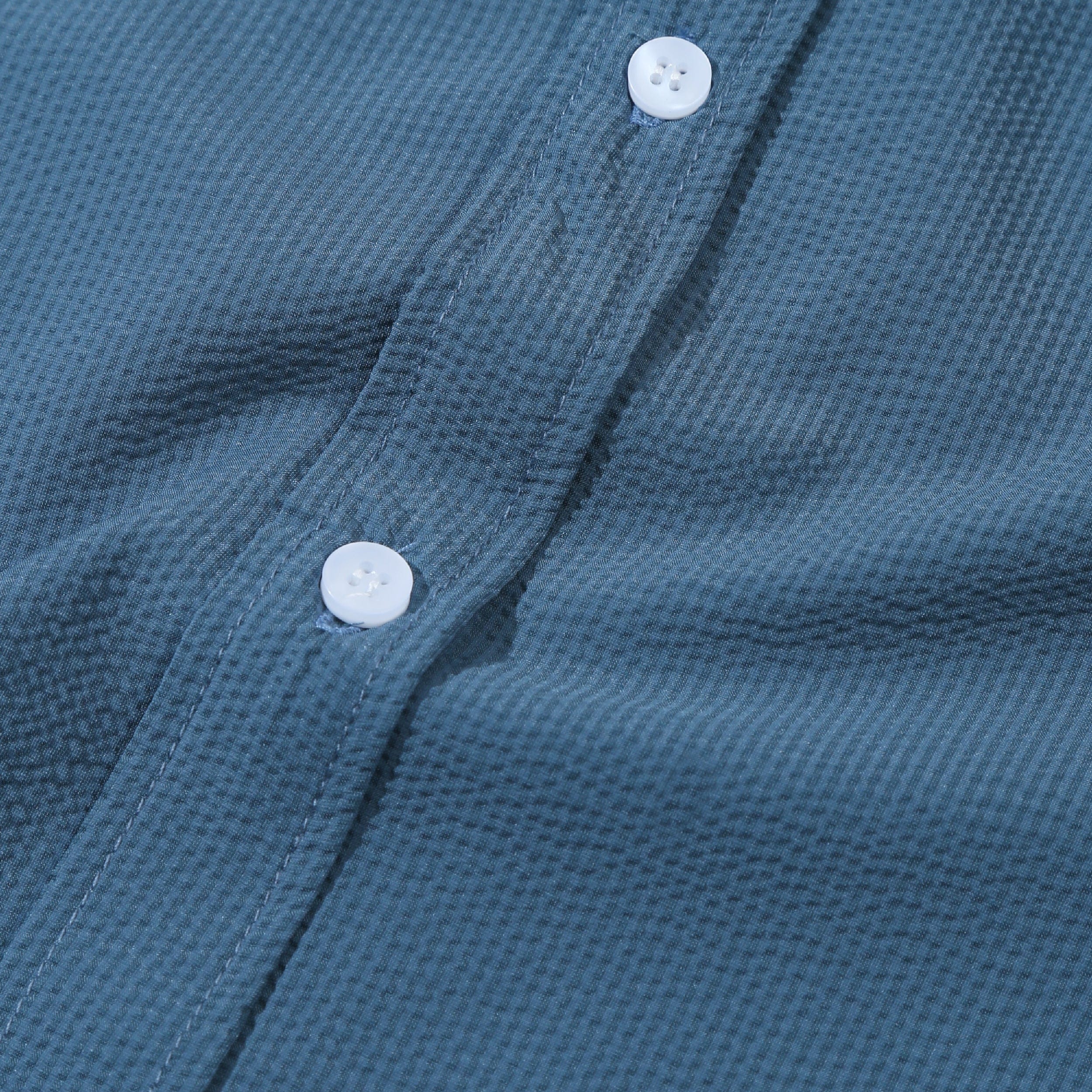 Dovetail Lightweight Seersucker Shirt - Blue